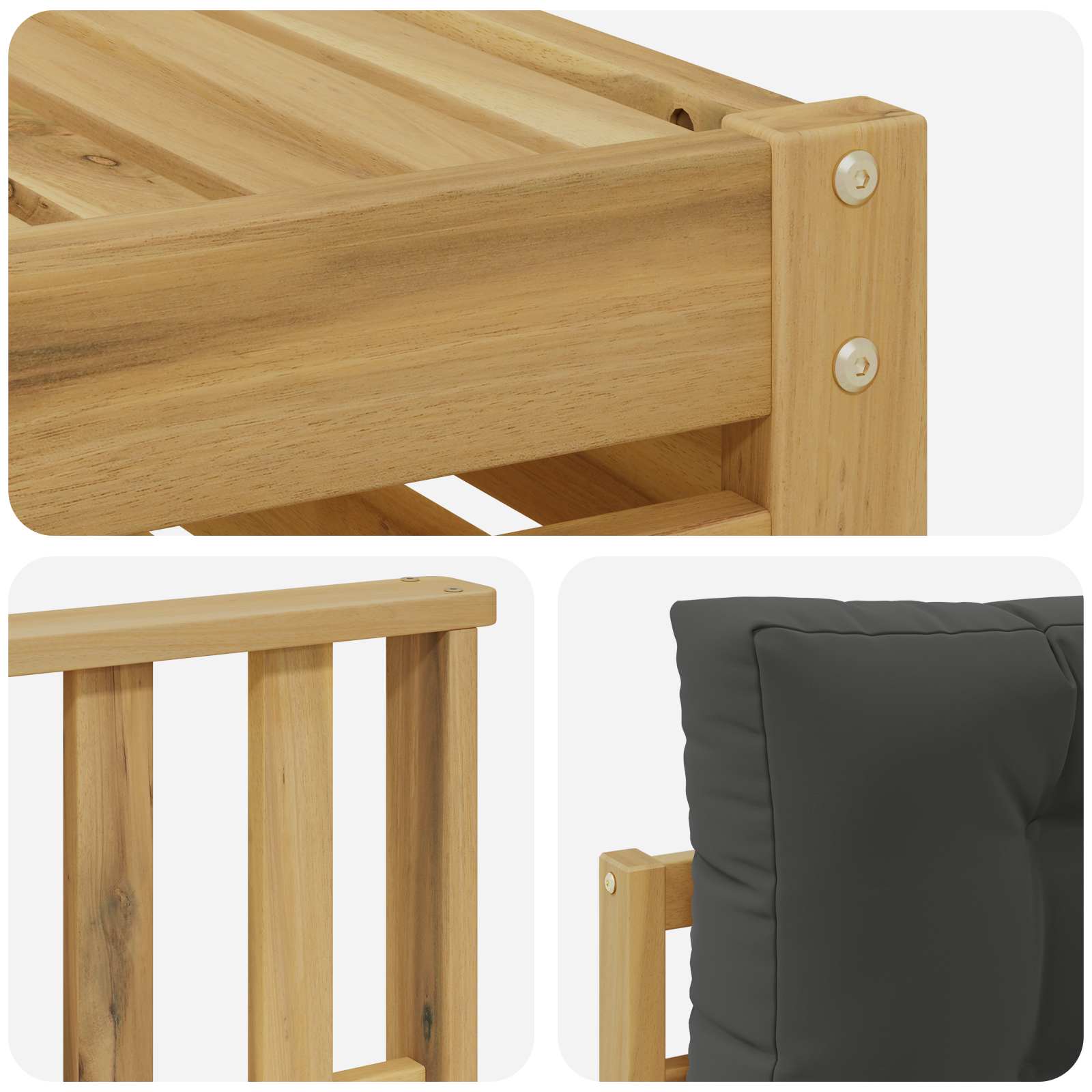 Set vanjskih sofa s jastukom 4 pcs Bijela i antracit Poliester