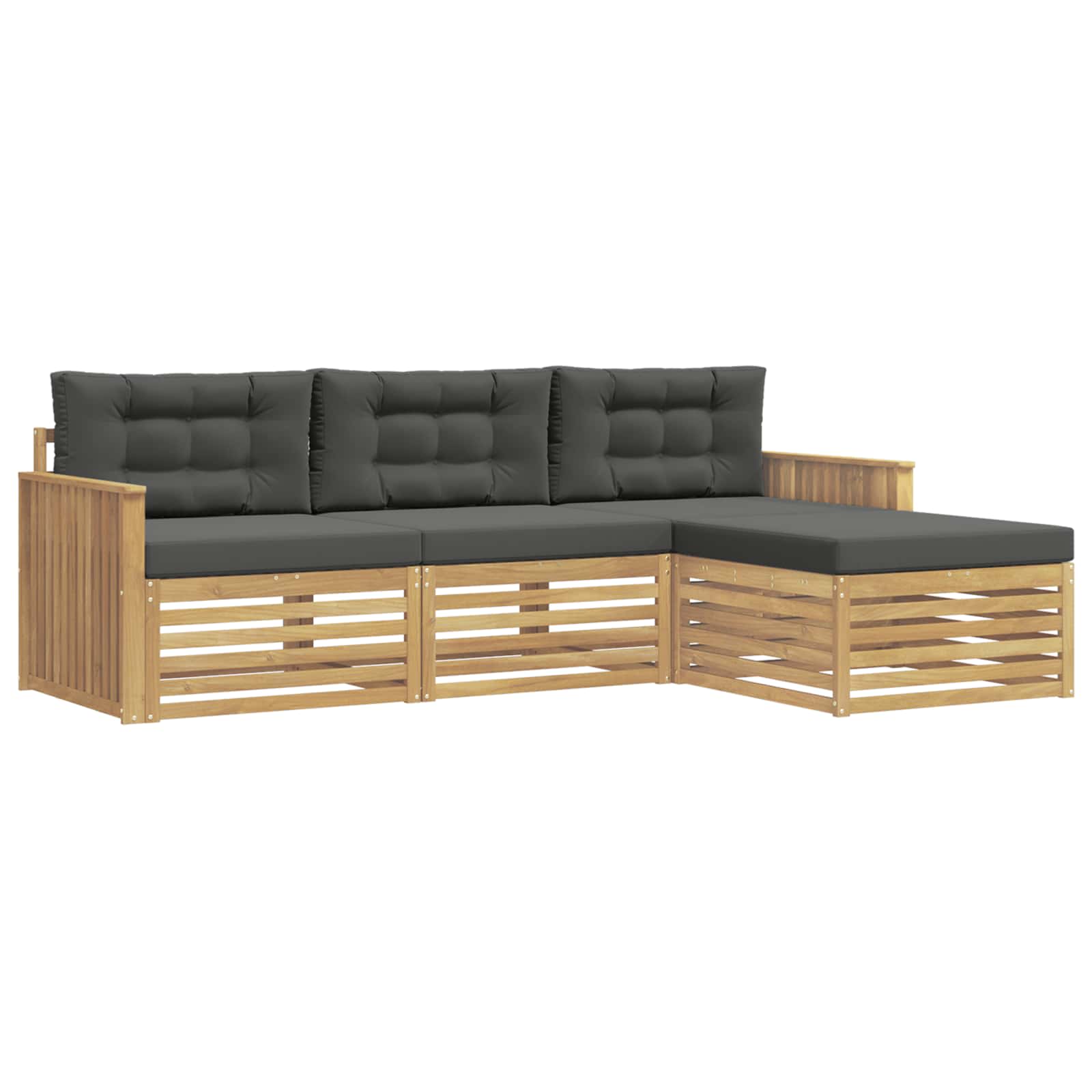 Set vanjskih sofa 4 kom. Bijela i antracit