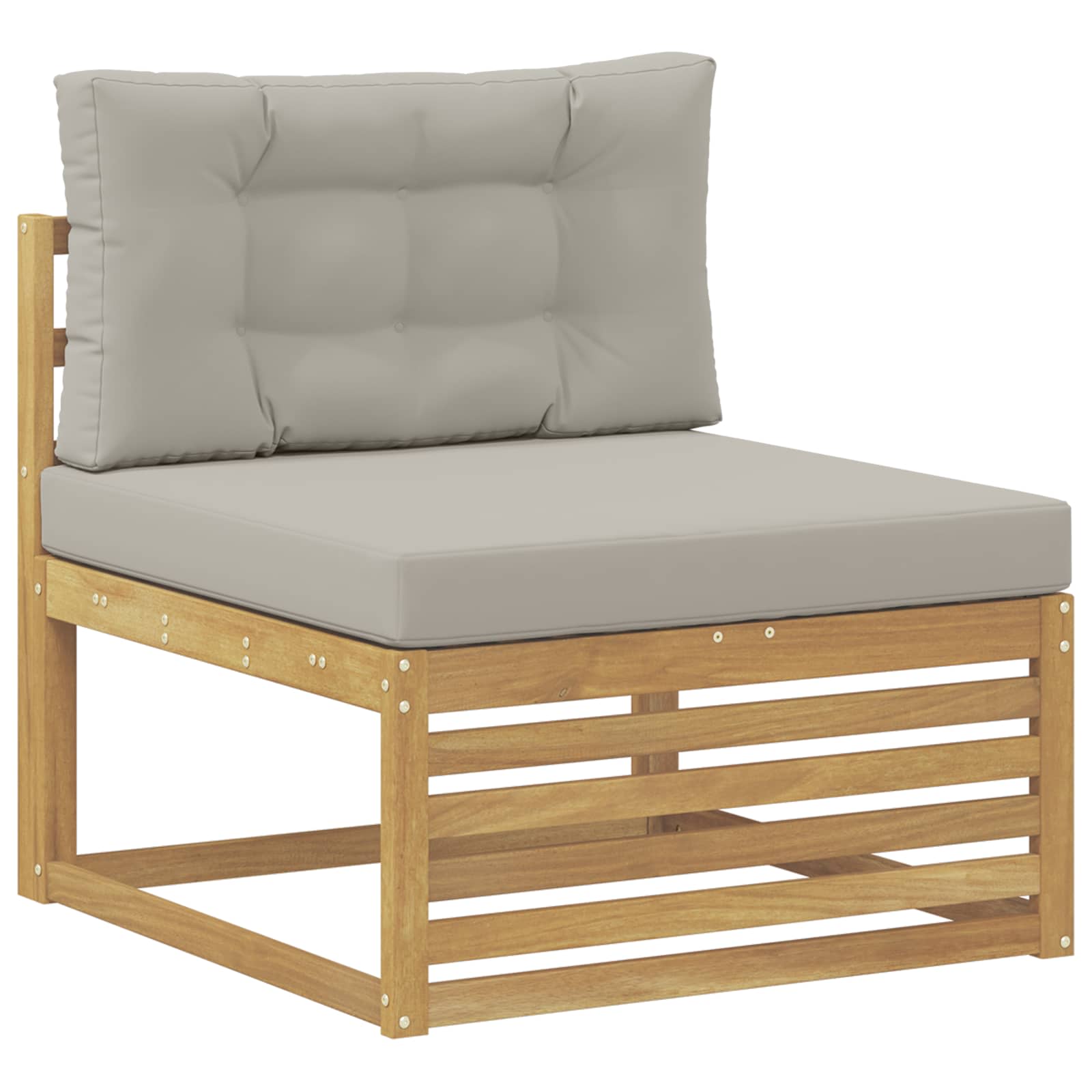 Set vanjskih sofa 5 pcs Bijela i svjetlosiva Poliester