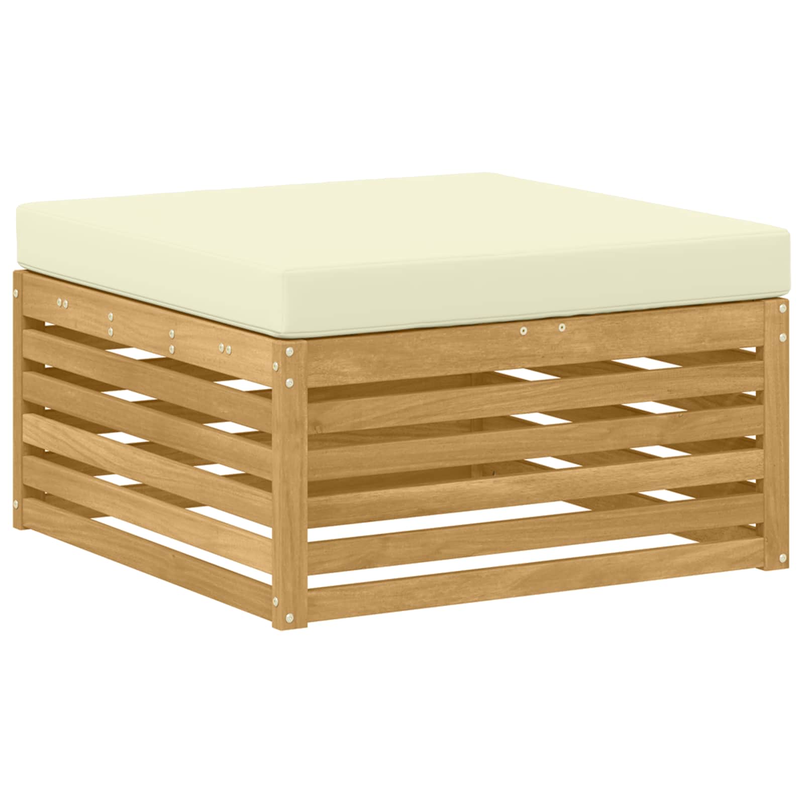 Set vanjskih sofa 6 pcs Bijela i krem 79 x 79 x 37 cm Poliester