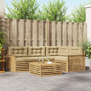 Set vanjskih sofa 5 kom. Bijela i bež Poliester