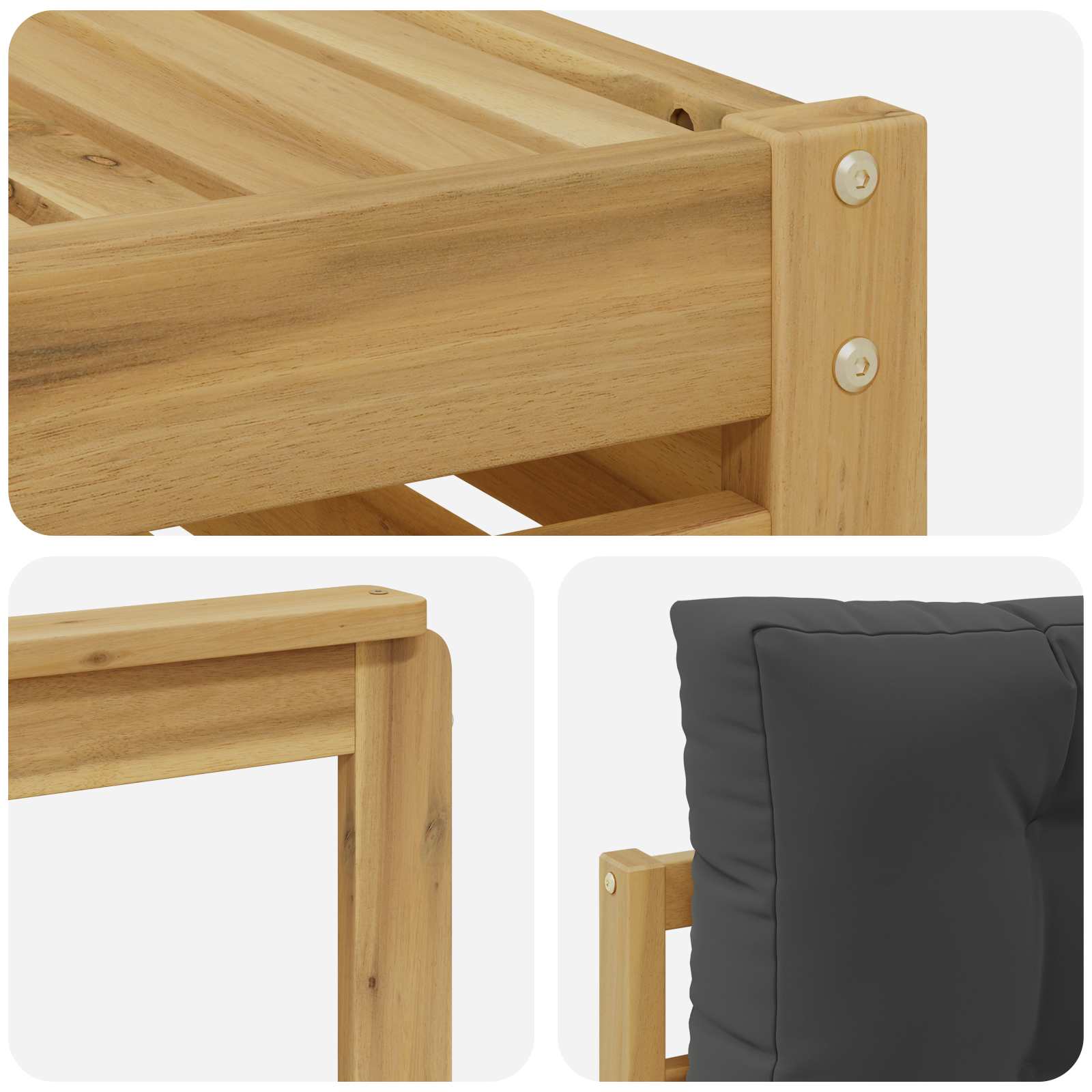 Set vanjskih sofa s jastukom 9 pcs Bijela i antracit Poliester