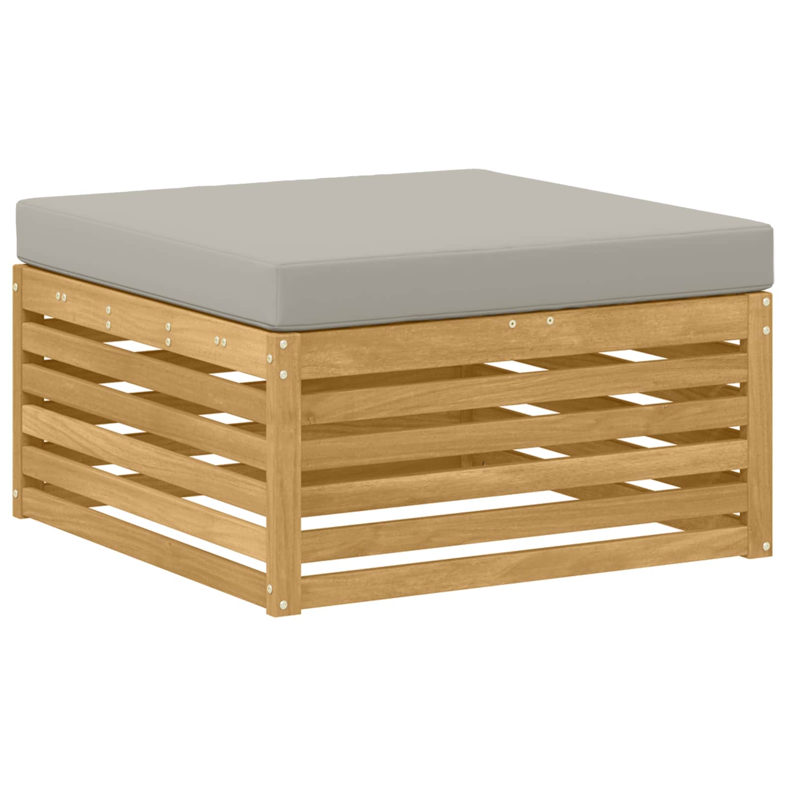Set vanjskih sofa 6 pcs Bijela i svjetlosiva Poliester