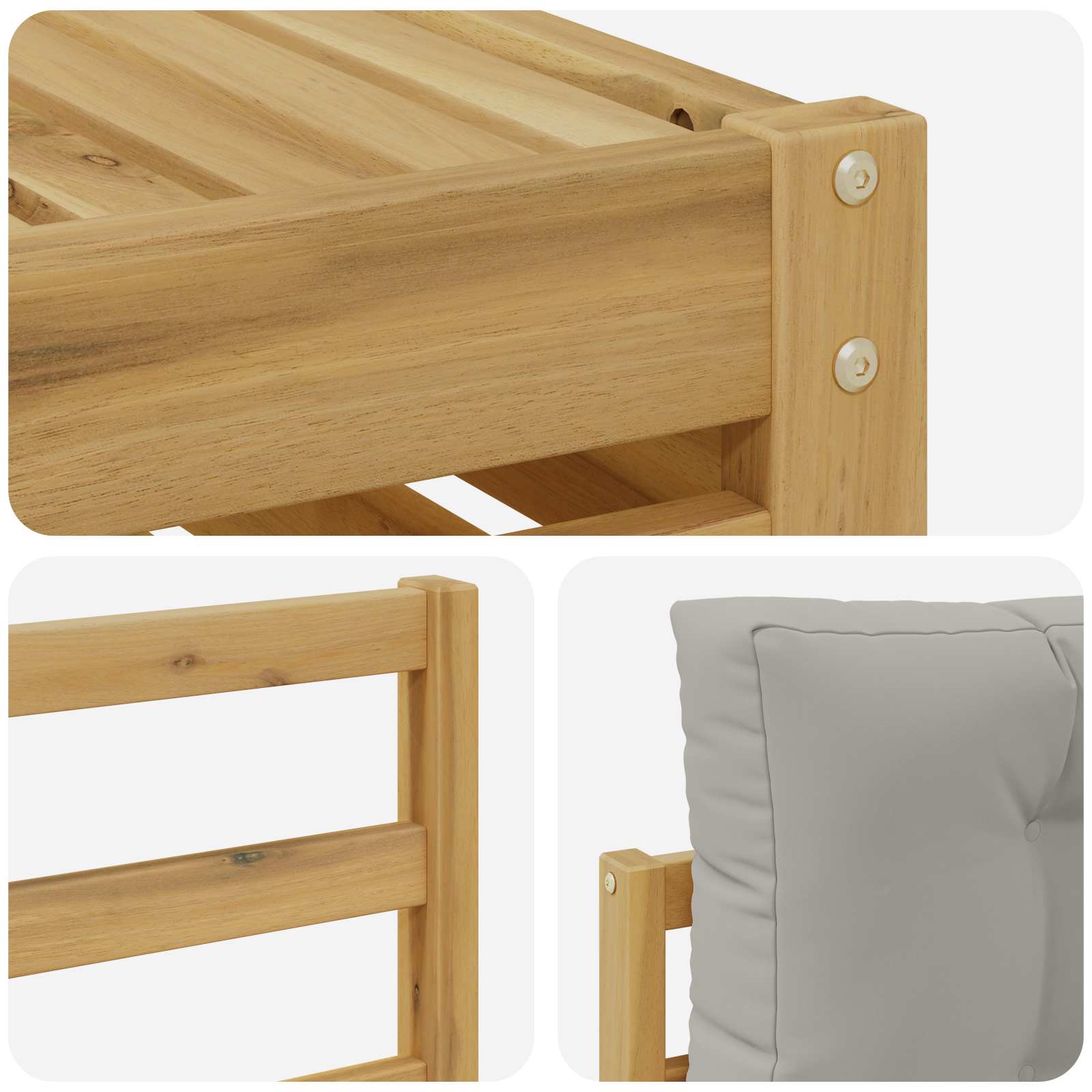 Set vanjskih sofa 6 pcs Bijela i svjetlosiva