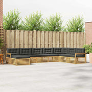 Set vanjskih sofa 8 kom. Bijela i antracit Čvrsto drvo akacije 406 x 247,5 x 73 cm