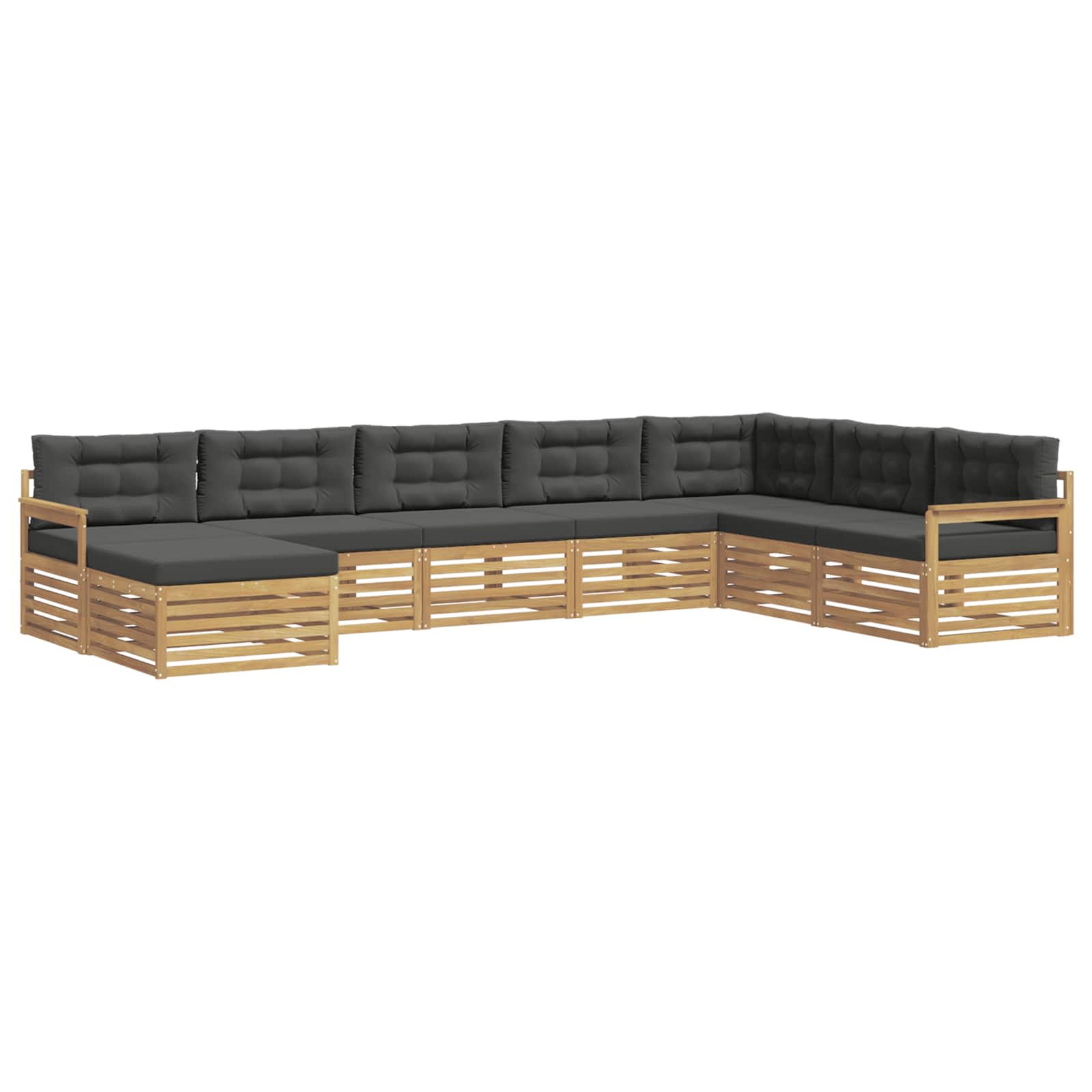 Set vanjskih sofa s jastukom 8 pcs Bijela i antracit