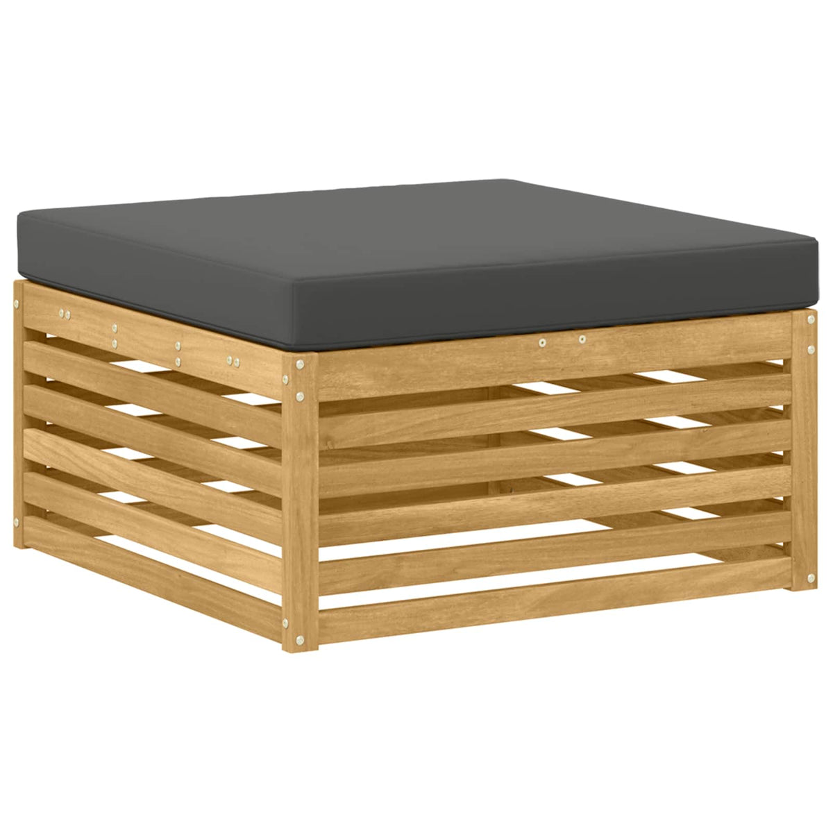 Set vanjskih sofa 9 kom. Bijela i antracit Čvrsto drvo akacije