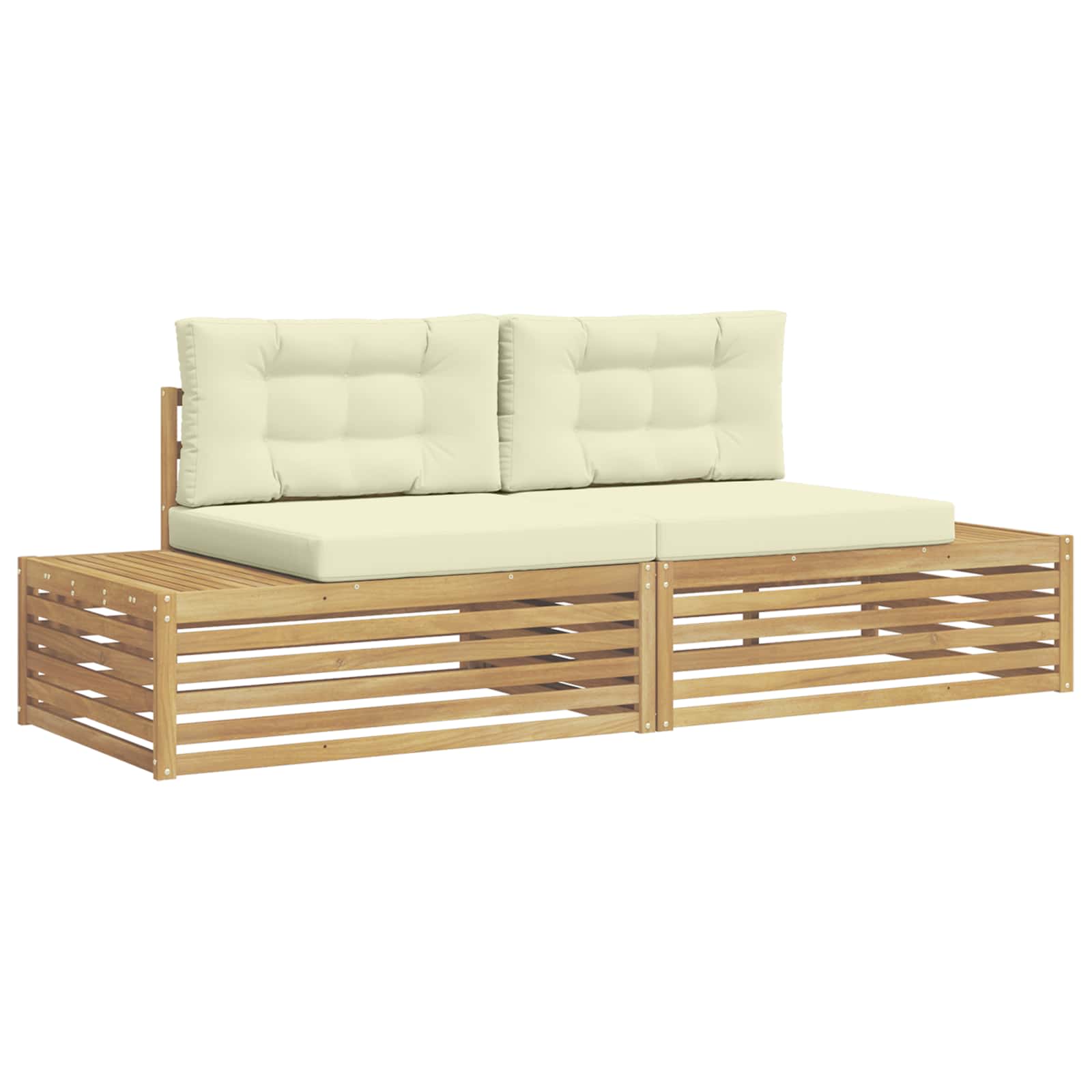 2 pcs Set vanjskih sofa Bijela