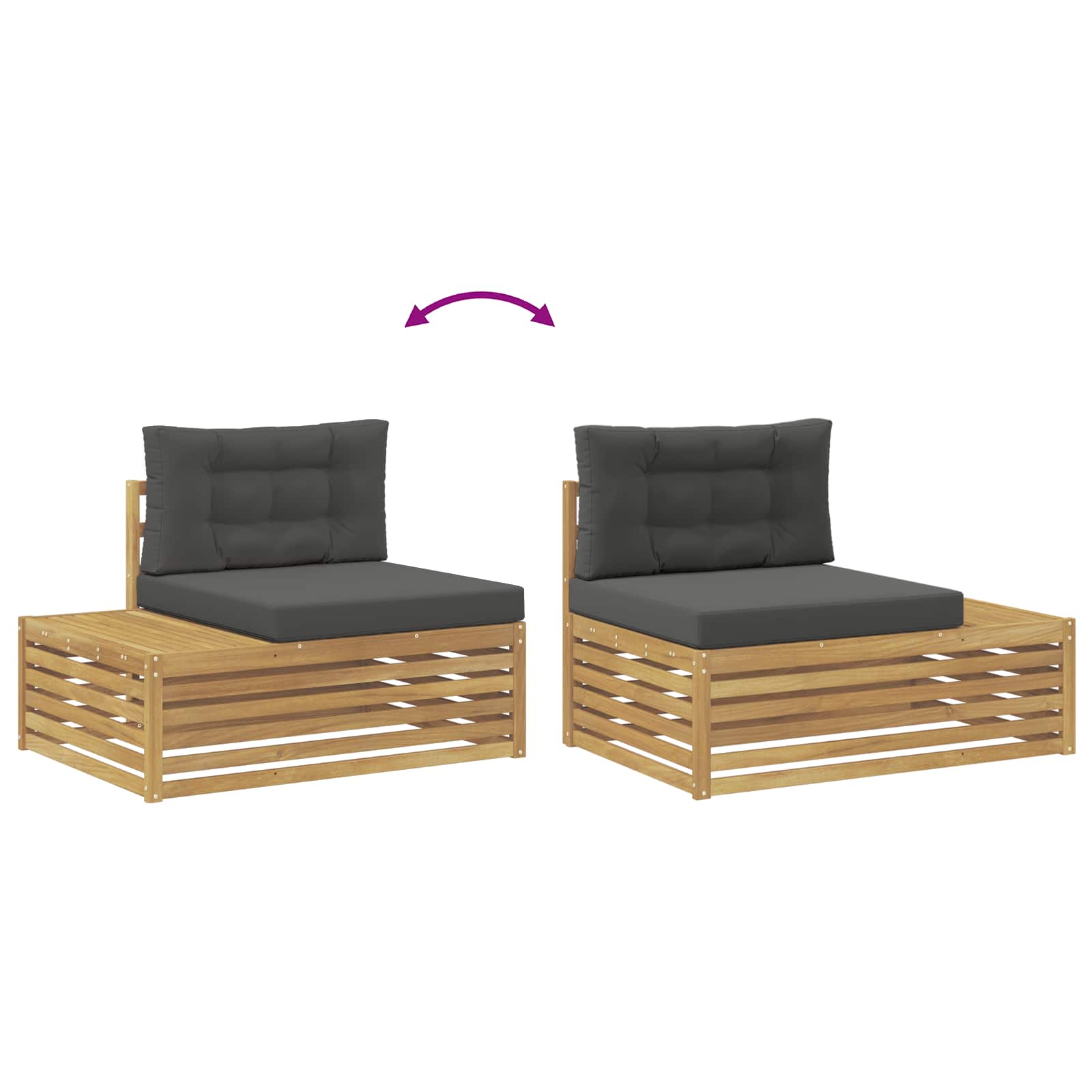 3 Komad Set vanjskih sofa Poliester Bijela