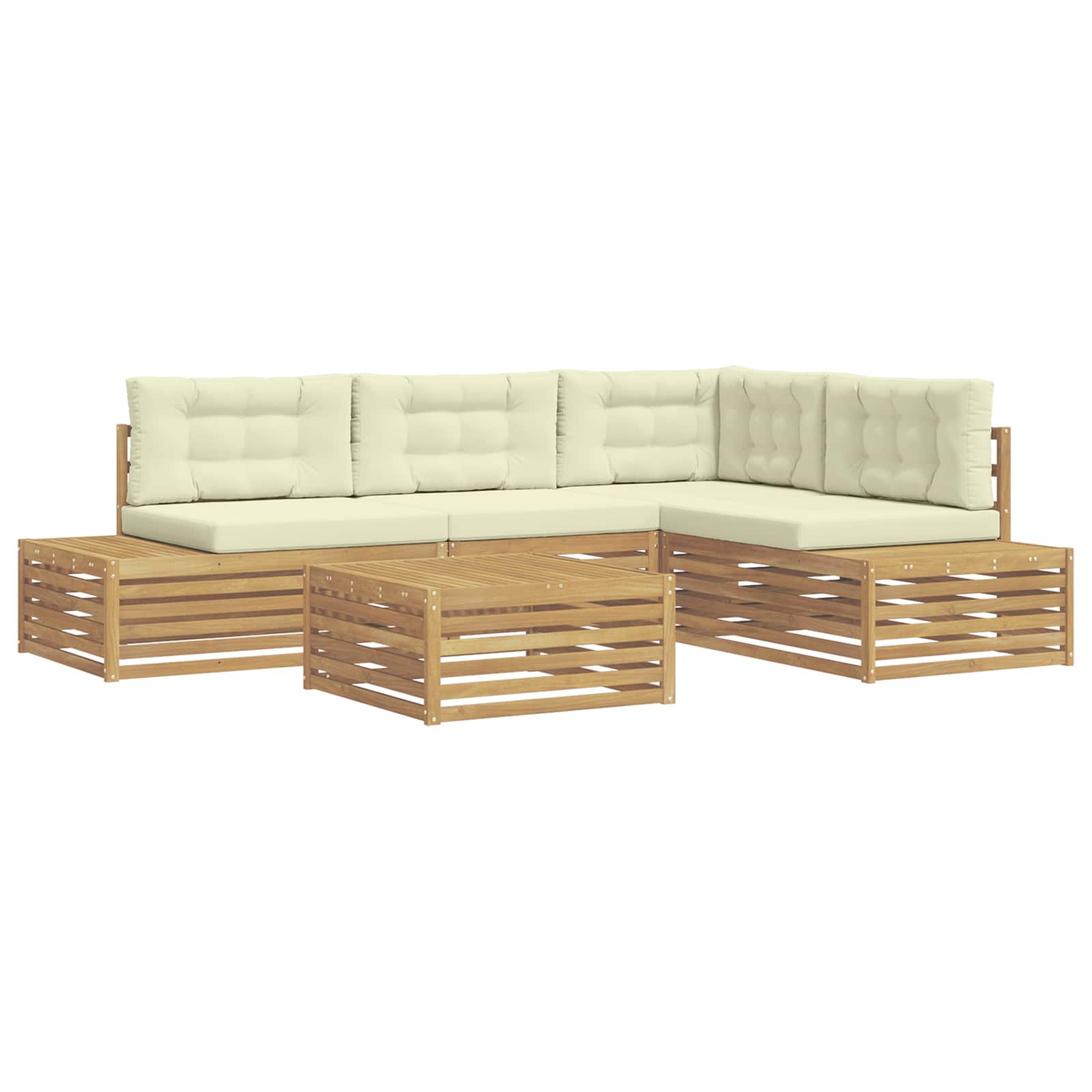 6 pcs Set vanjskih sofa Bijela