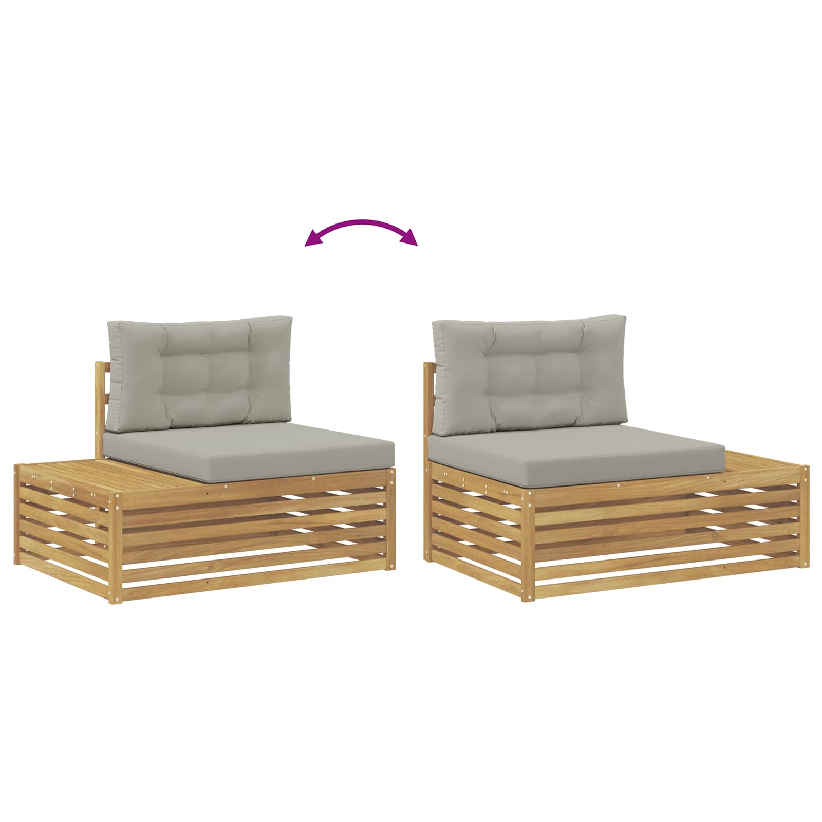 5 Komad Set vanjskih sofa Poliester Bijela