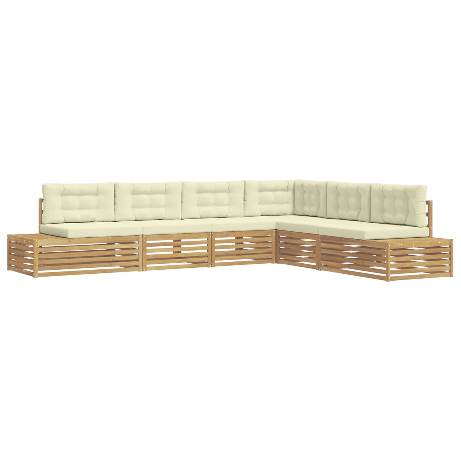 7 pcs Set vanjskih sofa Bijela