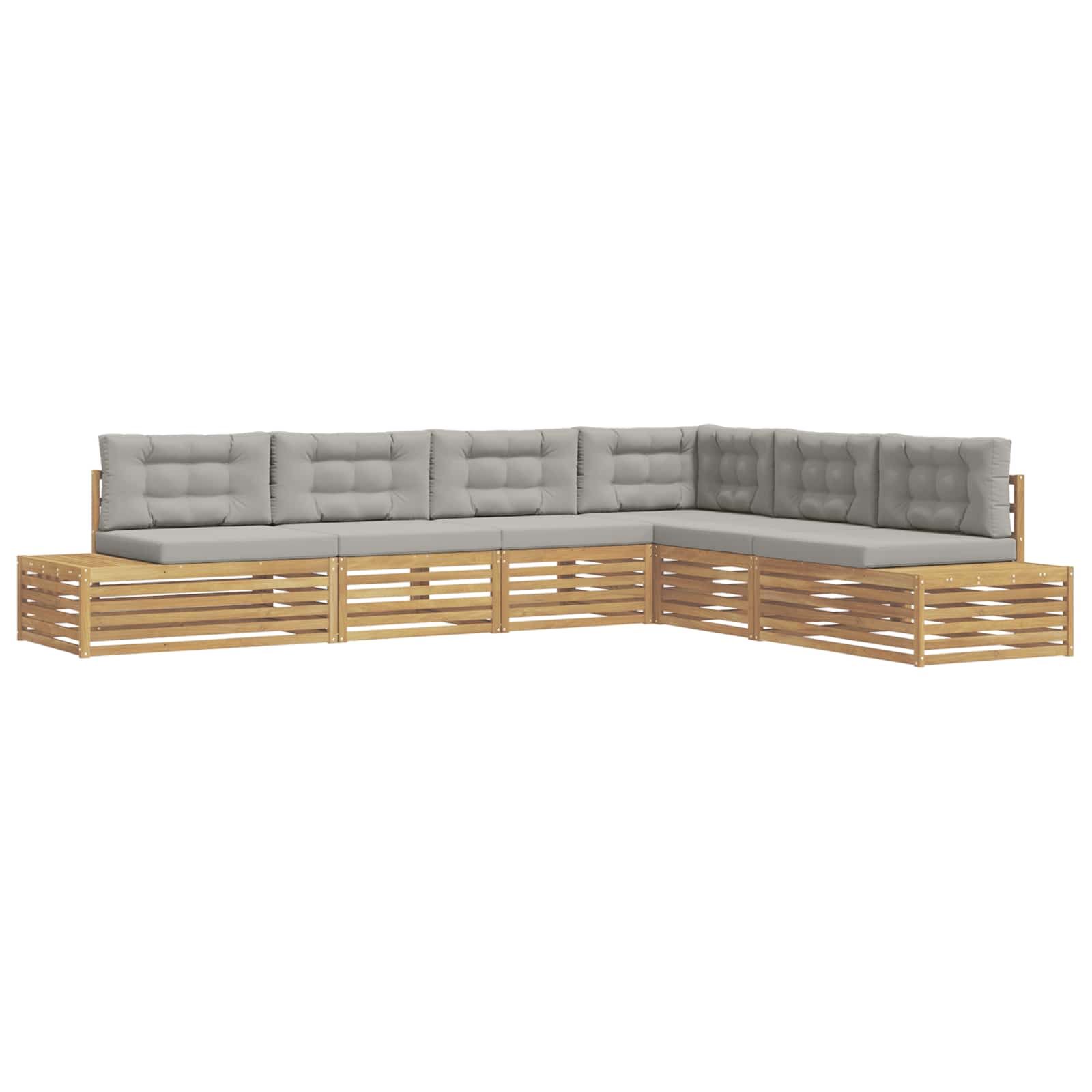 7 pcs Set vanjskih sofa Poliester Bijela