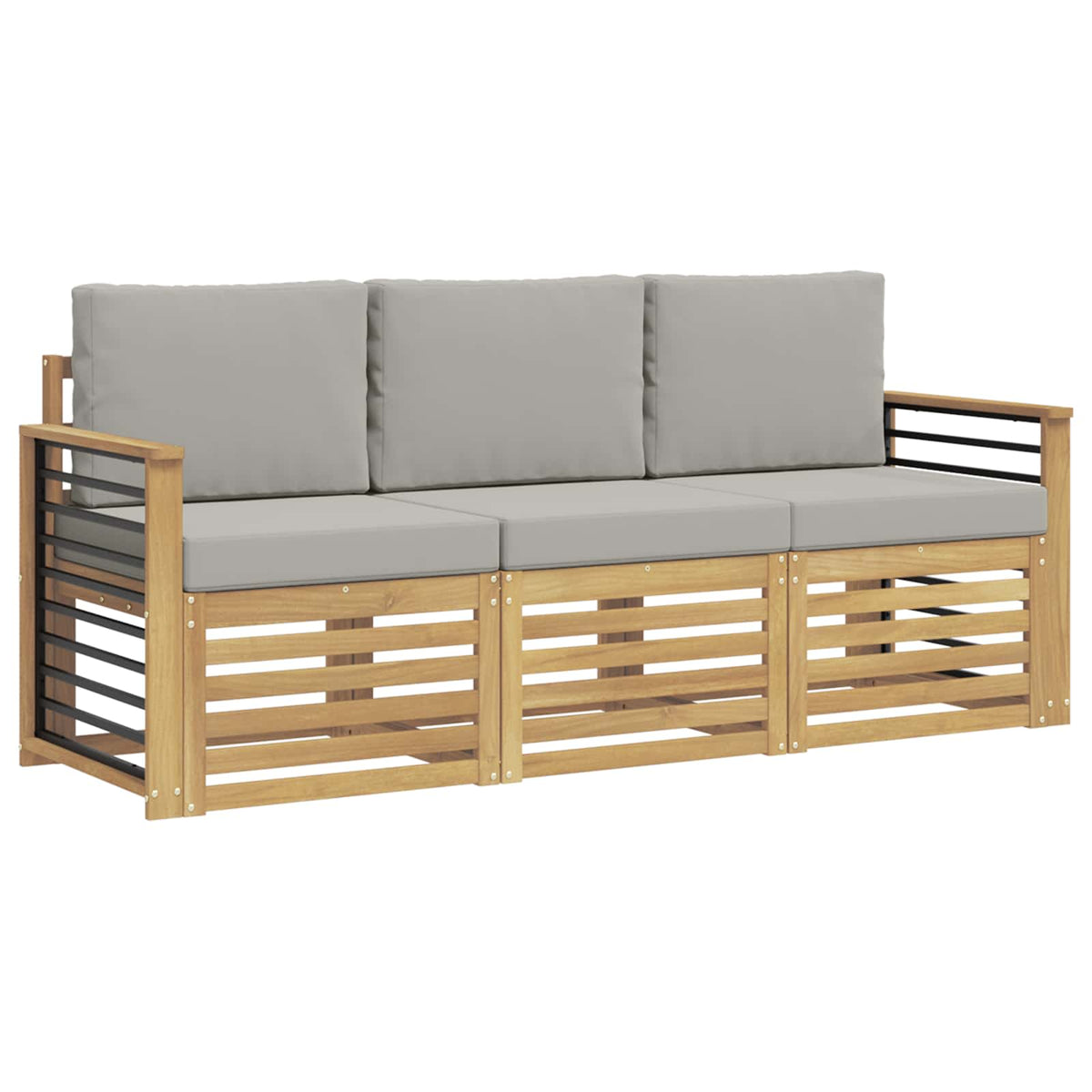 Setovi sofa 3 kom. Bijela i svjetlosiva Polyester
