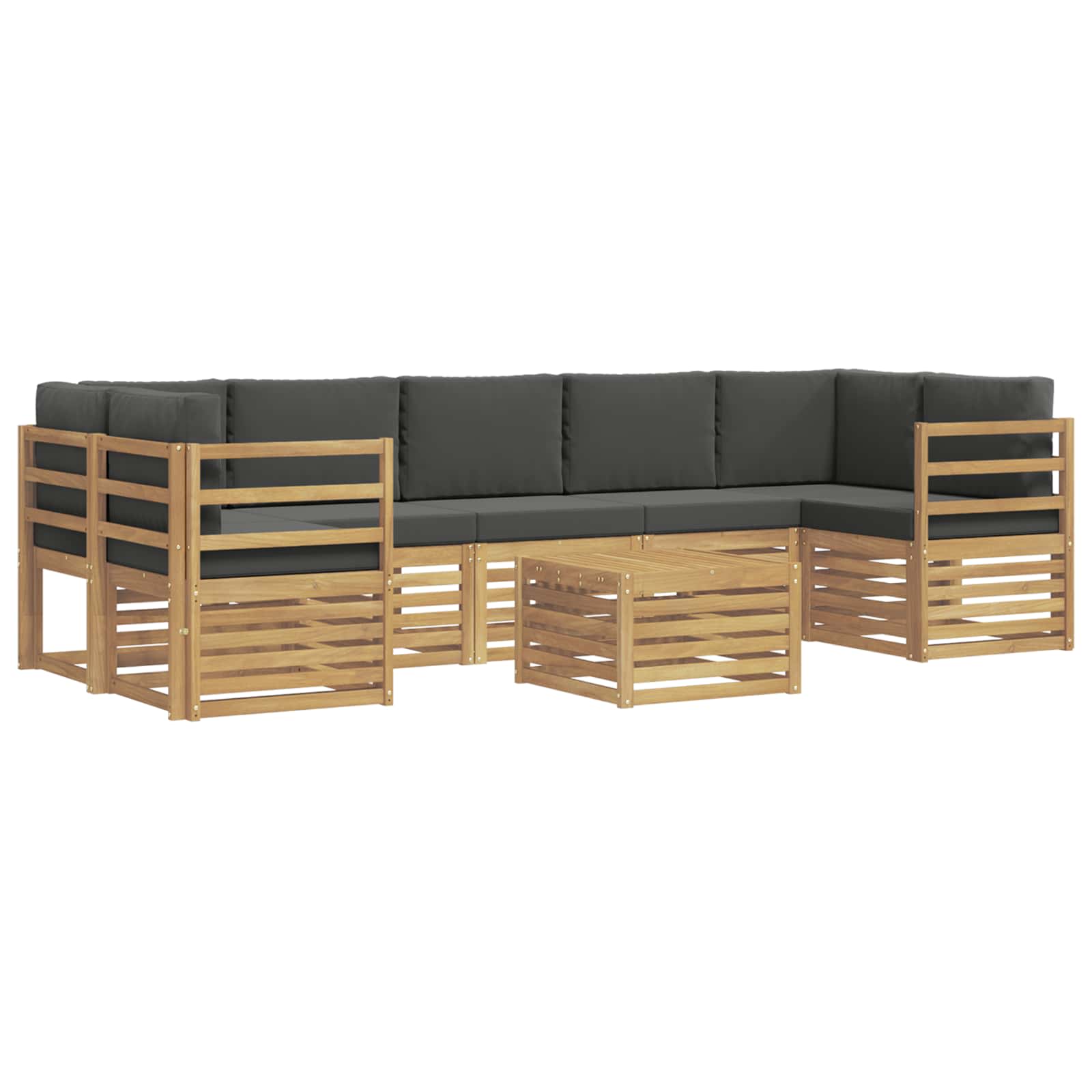 Set vanjskih sofa s jastukom 8 pcs Bijela i antracit Poliester