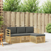 Set vanjskih sofa 4 pcs Bijela i antracit 185,5 x 122,5 x 73 cm