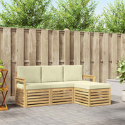 Set vanjskih sofa 4 pcs Bijela i krem 189,5 x 122,5 x 73 cm