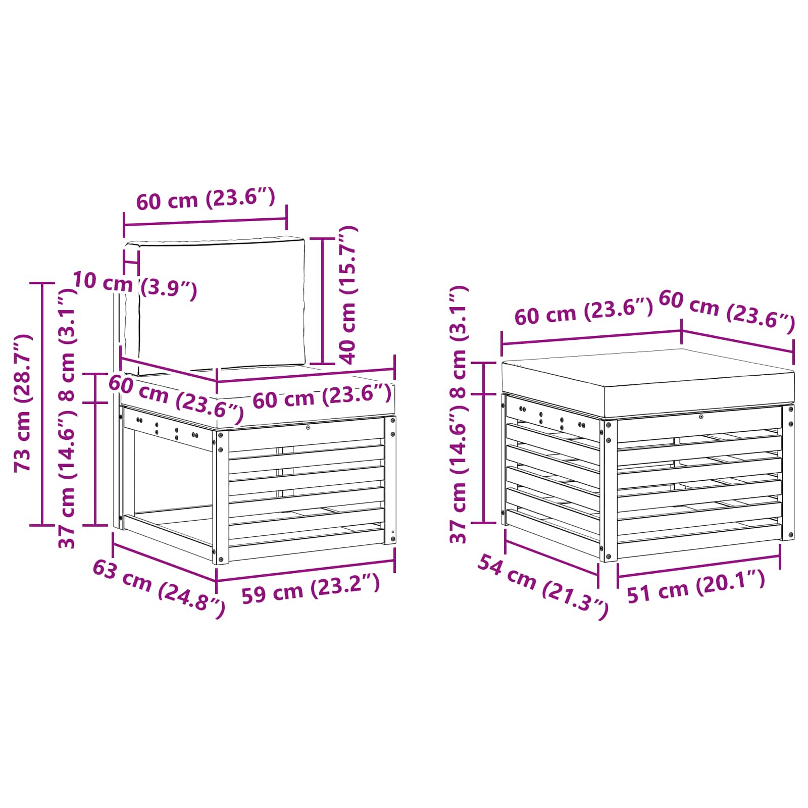 Set vanjskih sofa 5 pcs Bijela i svjetlosiva