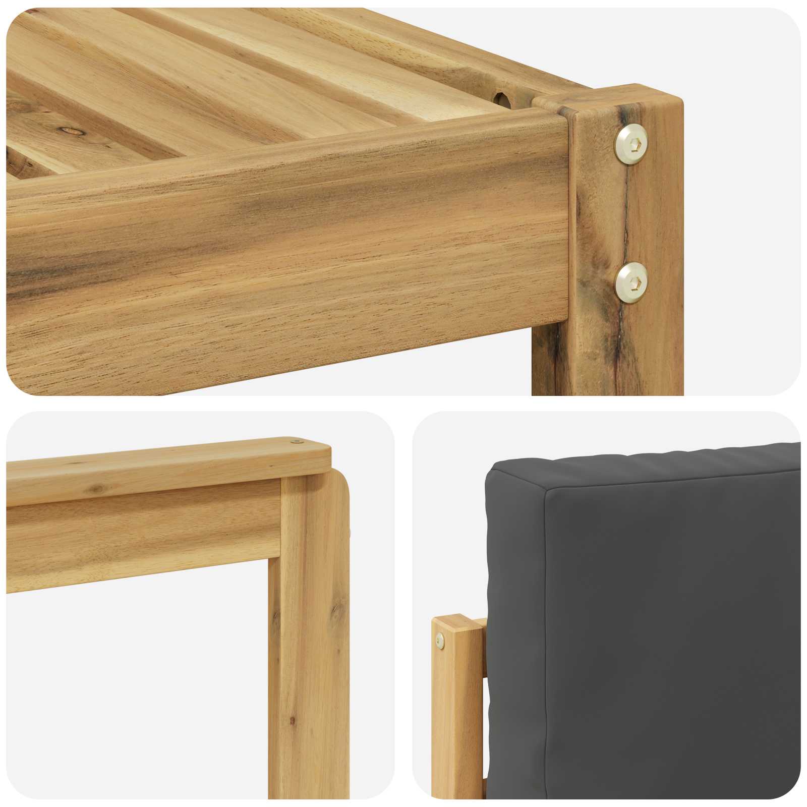Set vanjskih sofa 6 pcs Bijela i antracit 59 x 59 x 37 cm