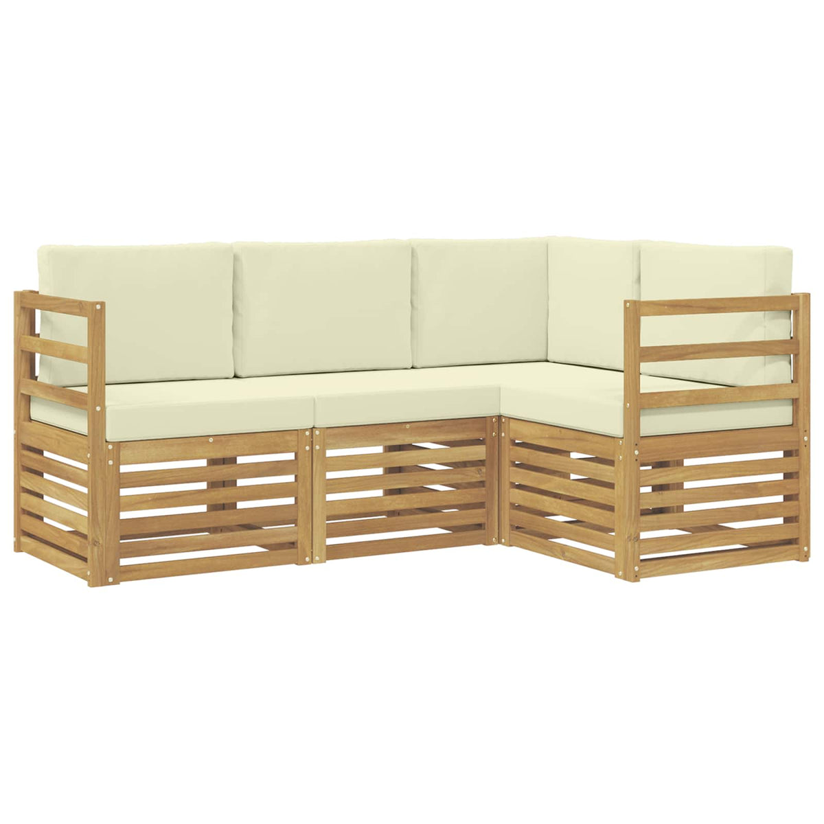 Set vanjskih sofa 4 kom. Bijela