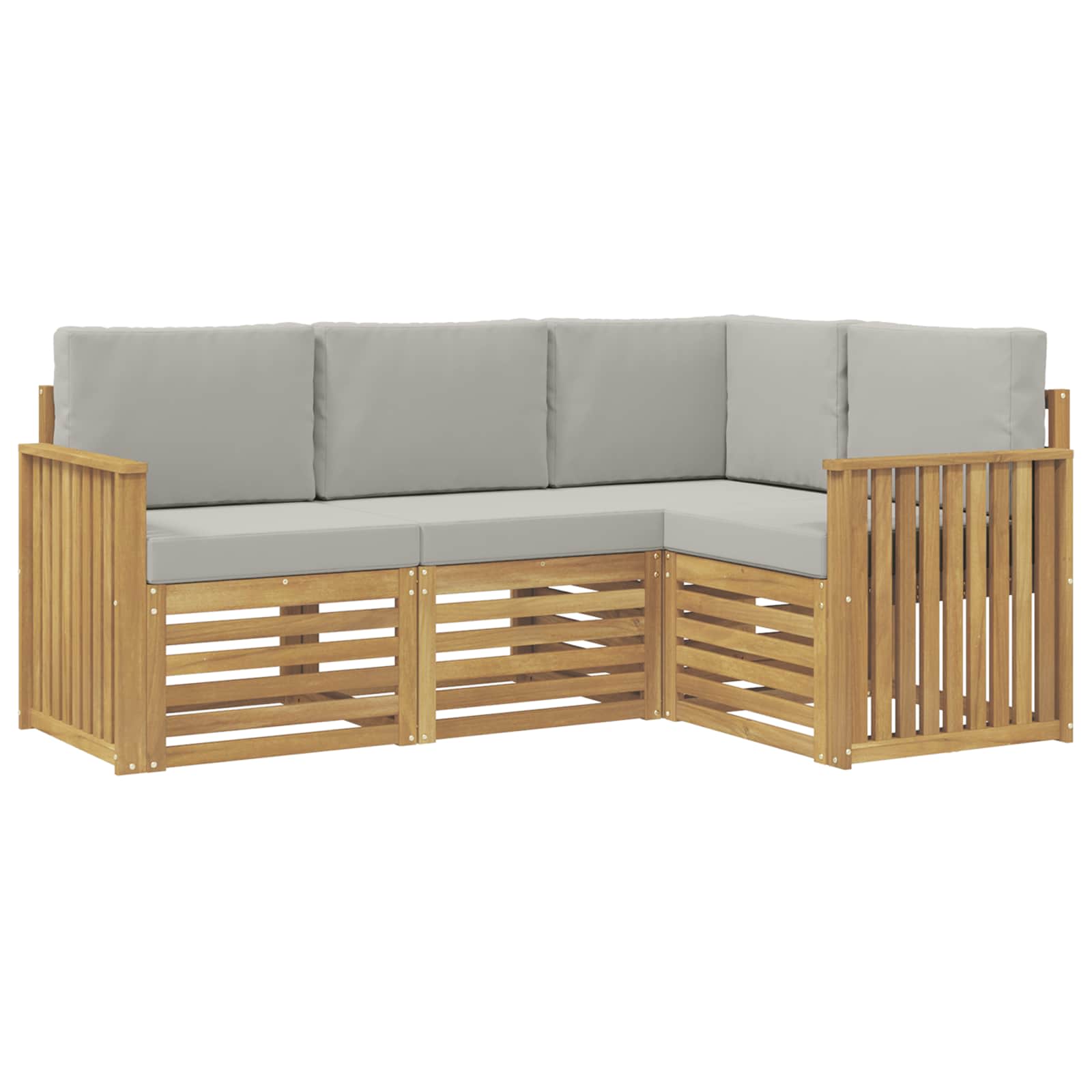 Setovi sofa 4 pcs Bijela i svjetlosiva 187,5 x 128,5 x 73 cm