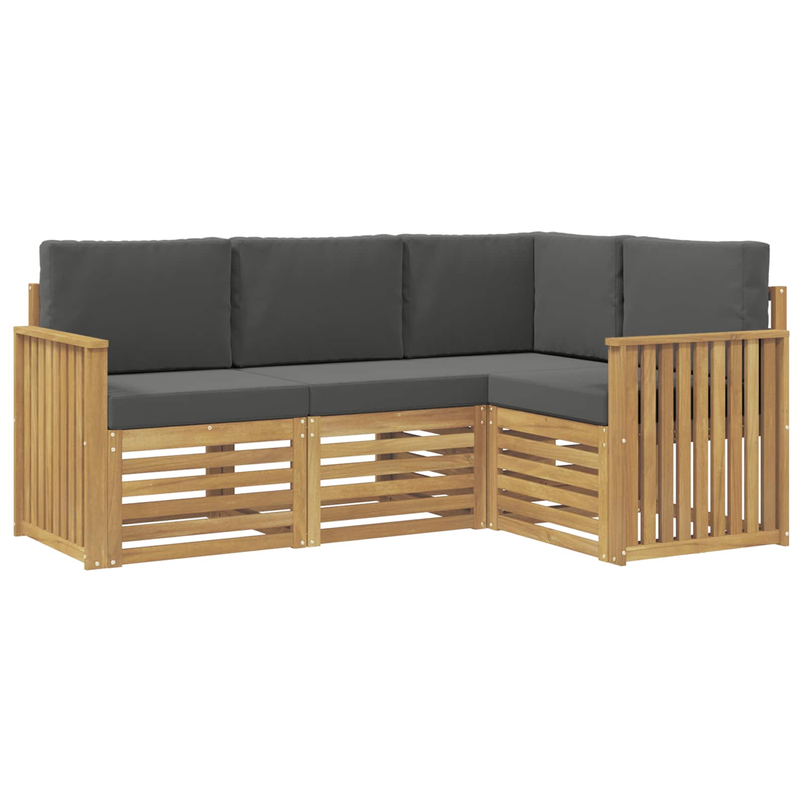 Setovi sofa 4 pcs Bijela i antracit 187,5 x 128,5 x 73 cm