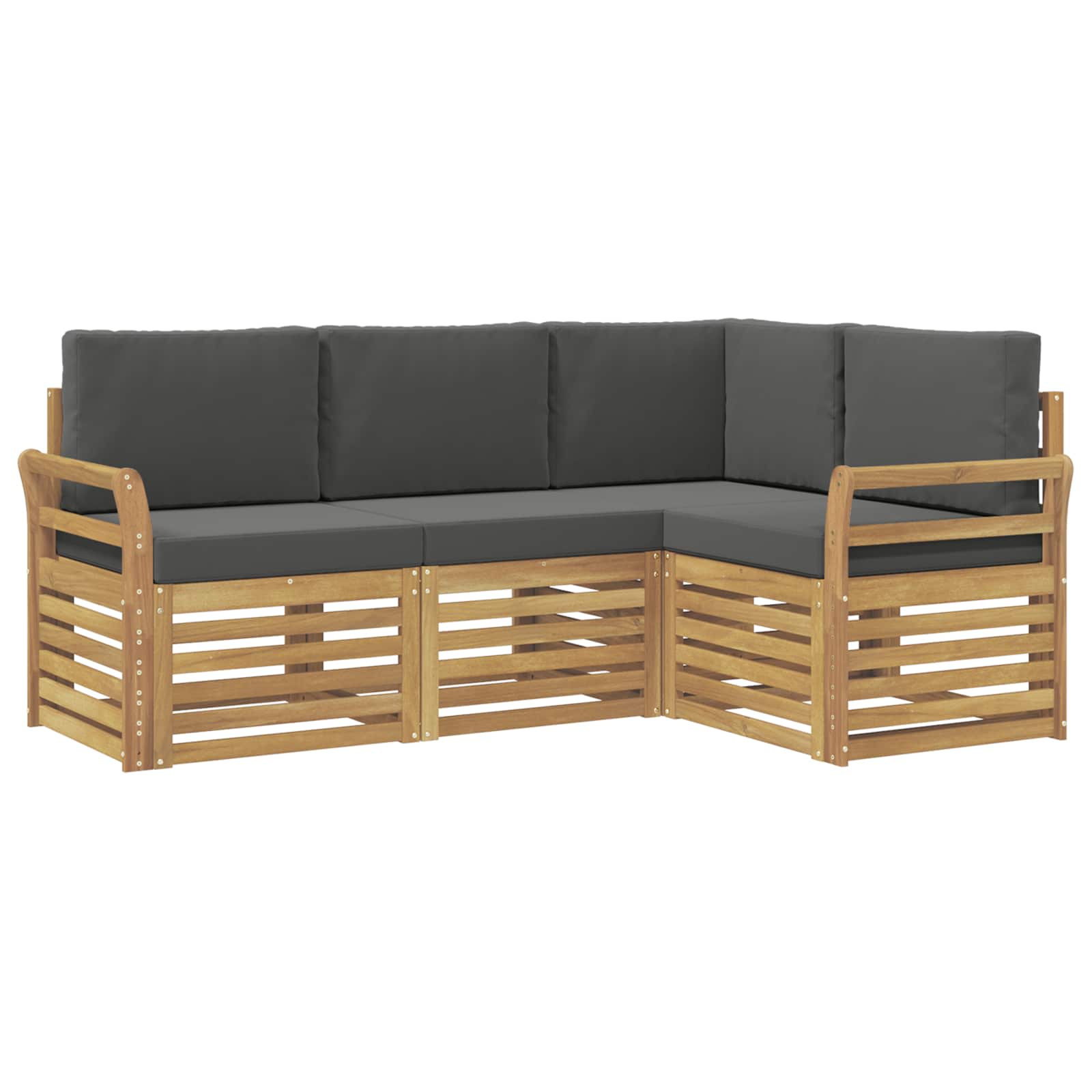 Setovi sofa 4 pcs Bijela i antracit 190 x 130,5 x 73 cm