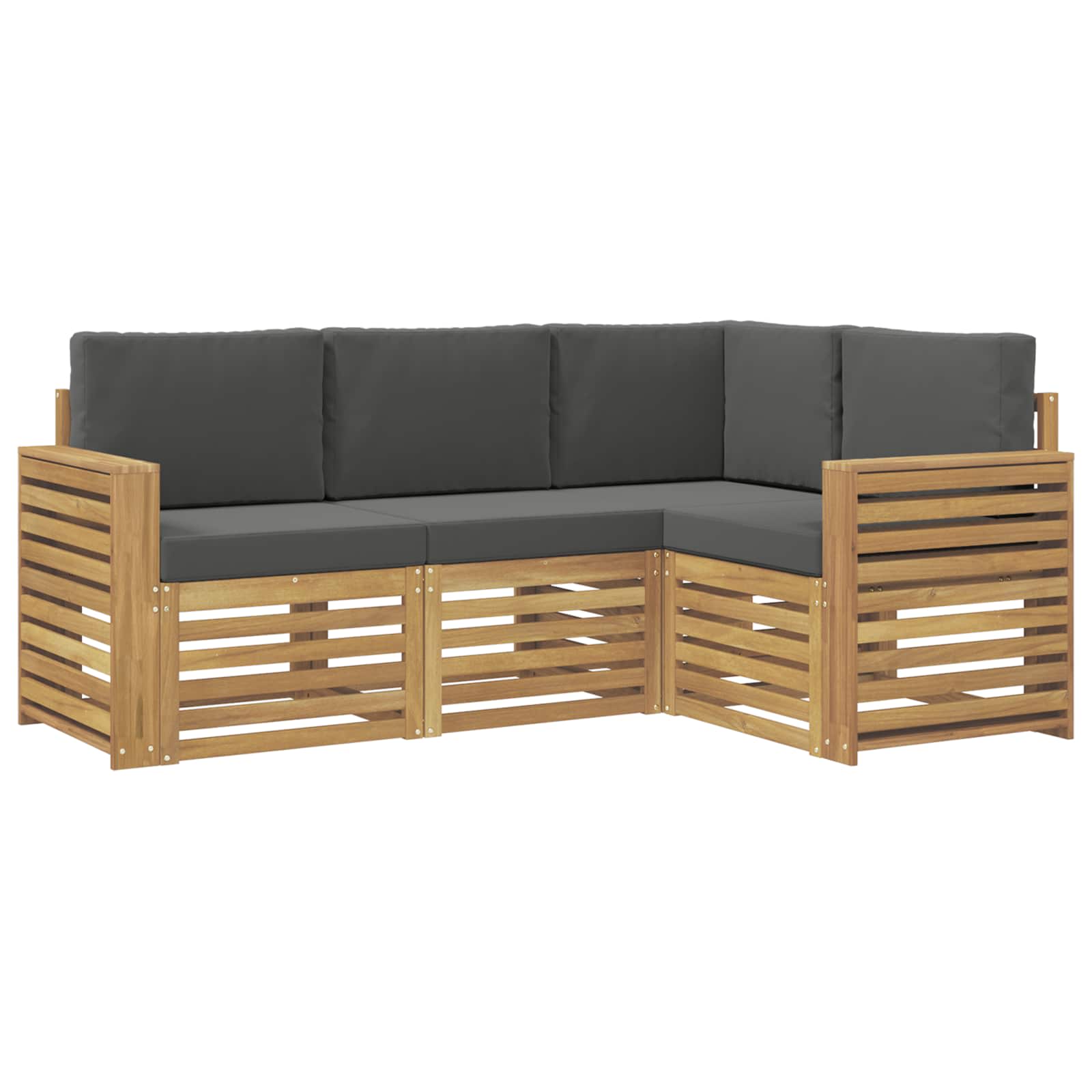Setovi sofa 4 pcs Bijela i antracit 191 x 132,5 x 73 cm