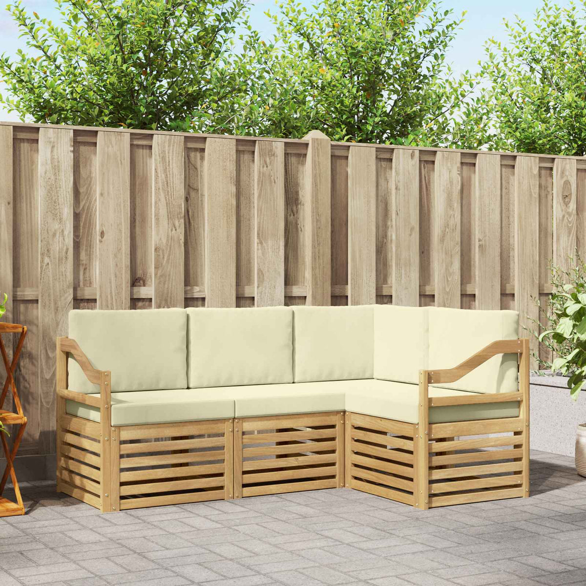 Set vanjskih sofa 4 kom. Bijela