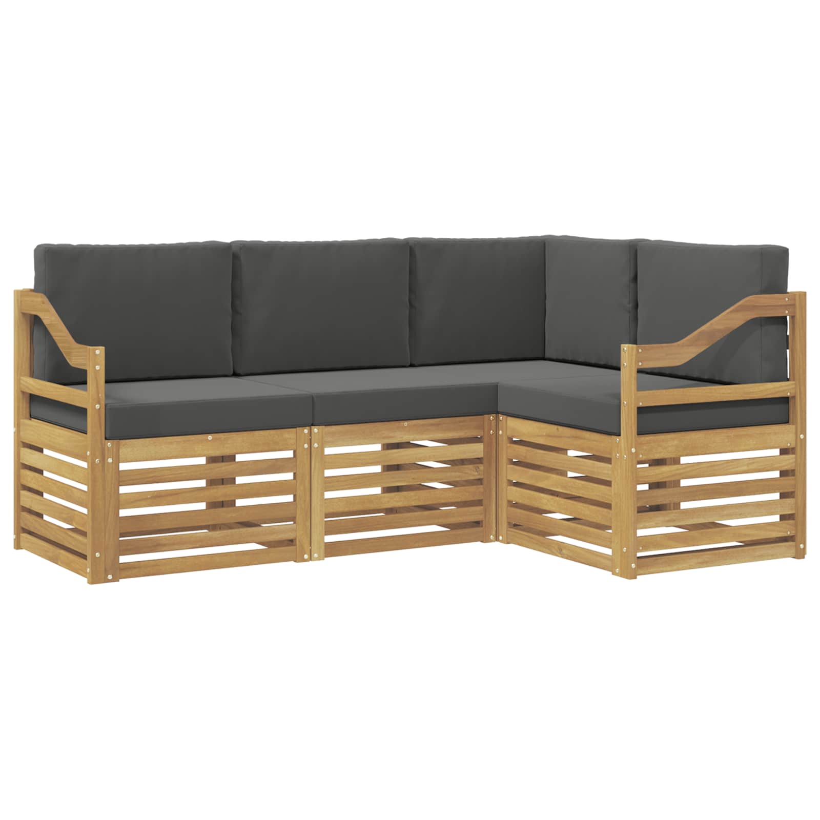 Setovi sofa 4 pcs Bijela i antracit 185,5 x 126,5 x 73 cm