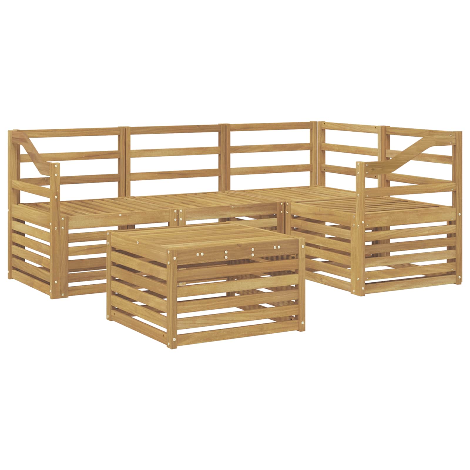 Set vanjskih sofa 5 pcs Bijela 59 x 59 x 37 cm