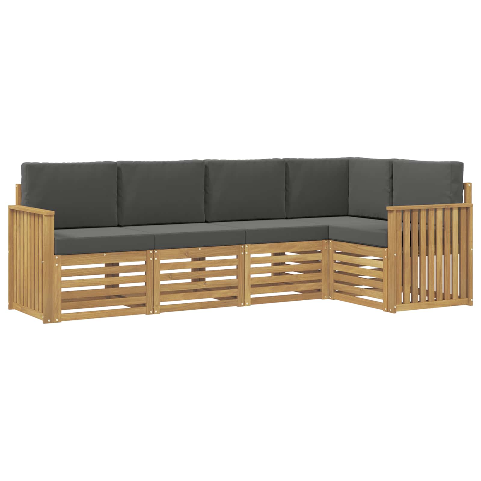 Set vanjskih sofa 5 pcs Bijela i antracit 247 x 128,5 x 73 cm
