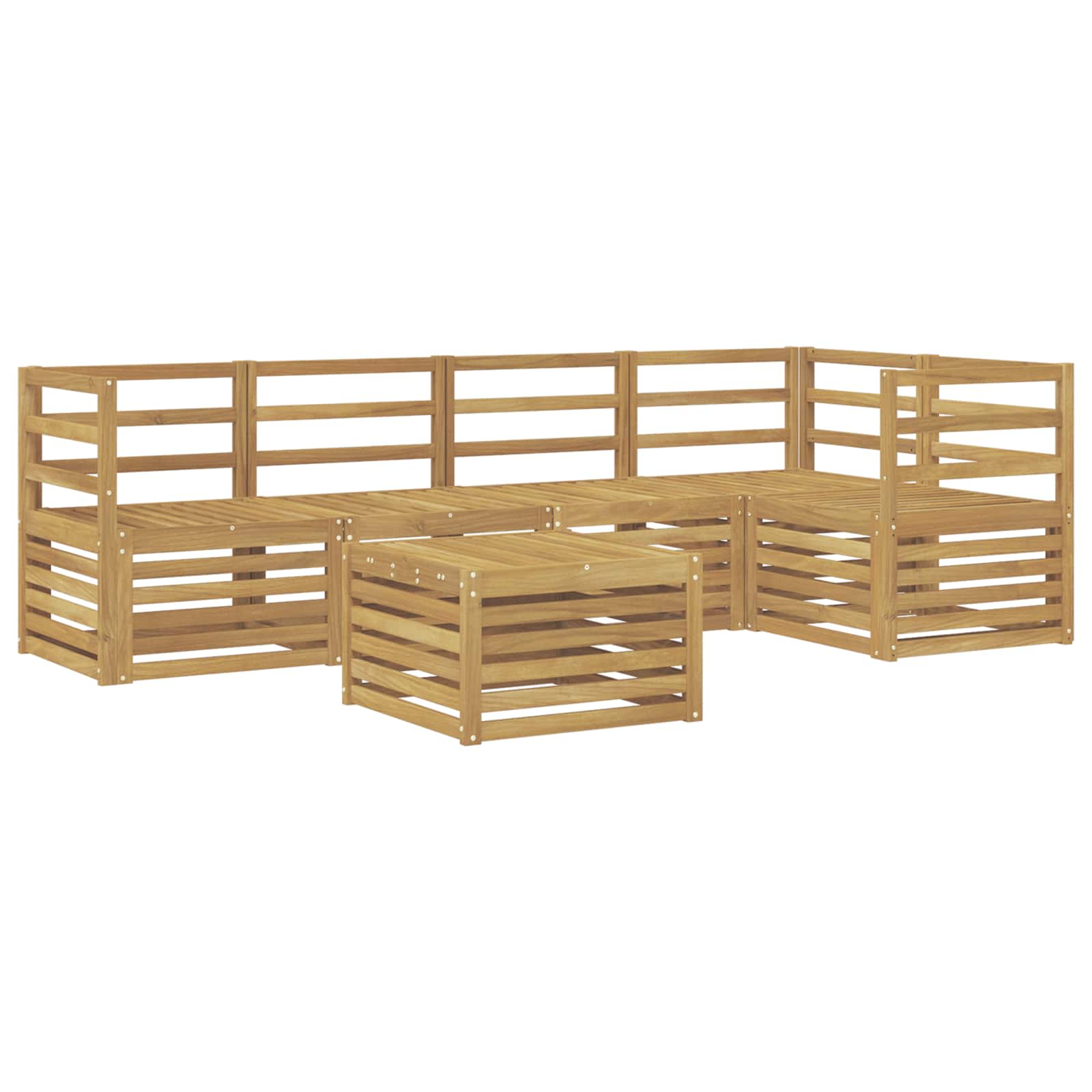 Set vanjskih sofa 6 pcs Bijela 59 x 59 x 37 cm