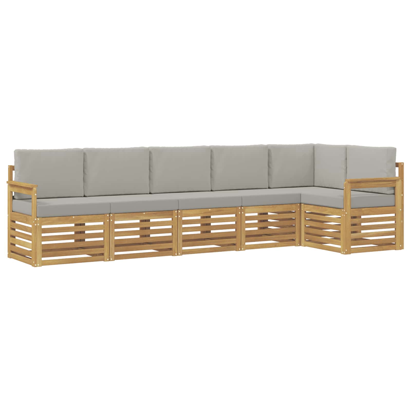 Set vanjskih sofa 6 pcs Bijela i svjetlosiva