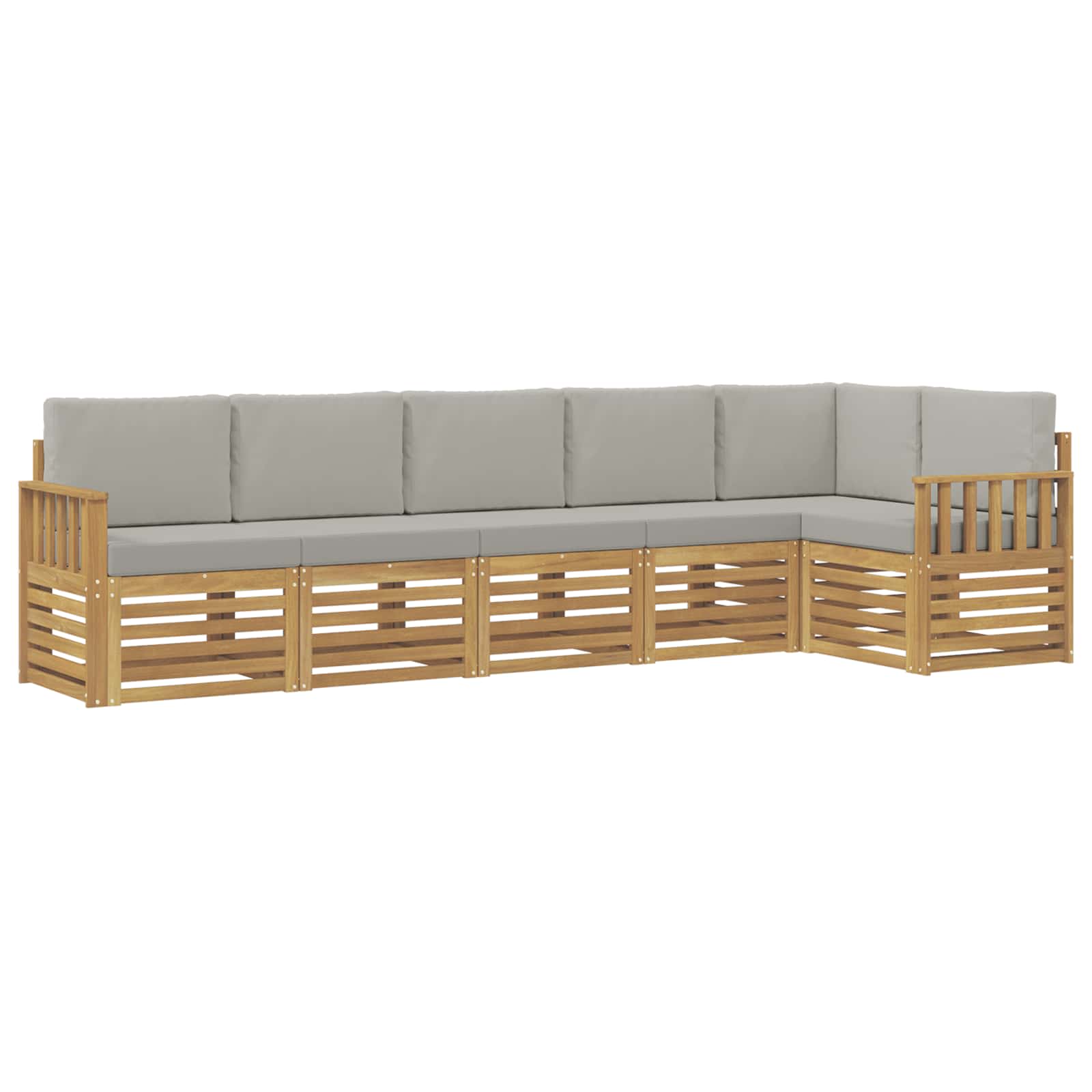 Set vanjskih sofa 6 pcs Bijela i svjetlosiva