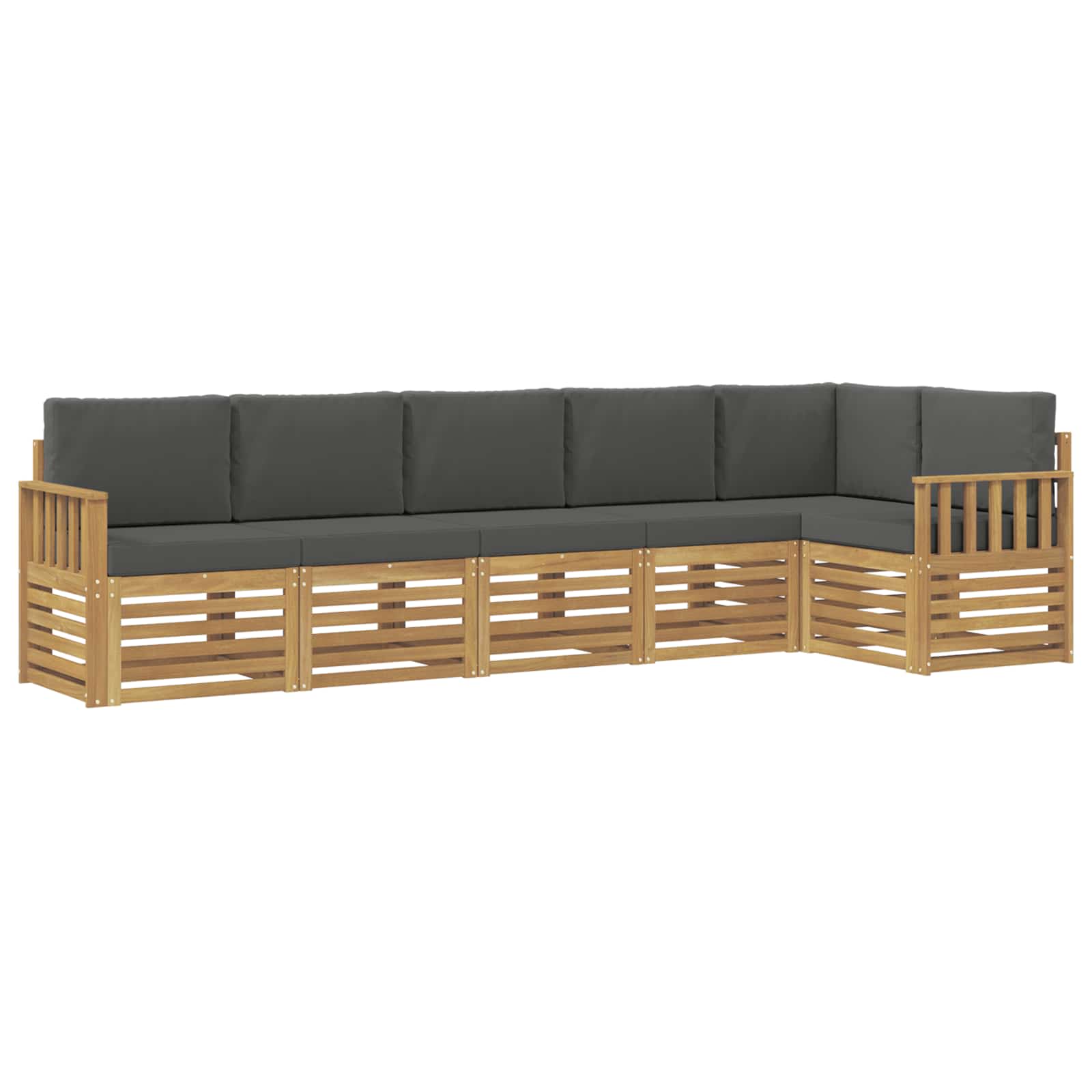 Set vanjskih sofa 6 pcs Bijela i antracit 306 x 128,5 x 73 cm