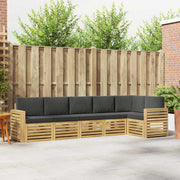 Set vanjskih sofa 6 pcs Bijela i antracit 310 x 132,5 x 73 cm