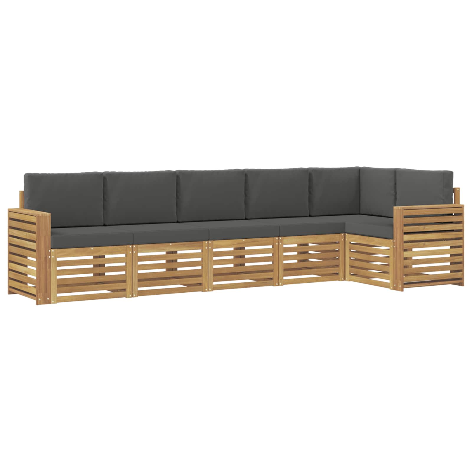 Set vanjskih sofa 6 pcs Bijela i antracit 310 x 132,5 x 73 cm