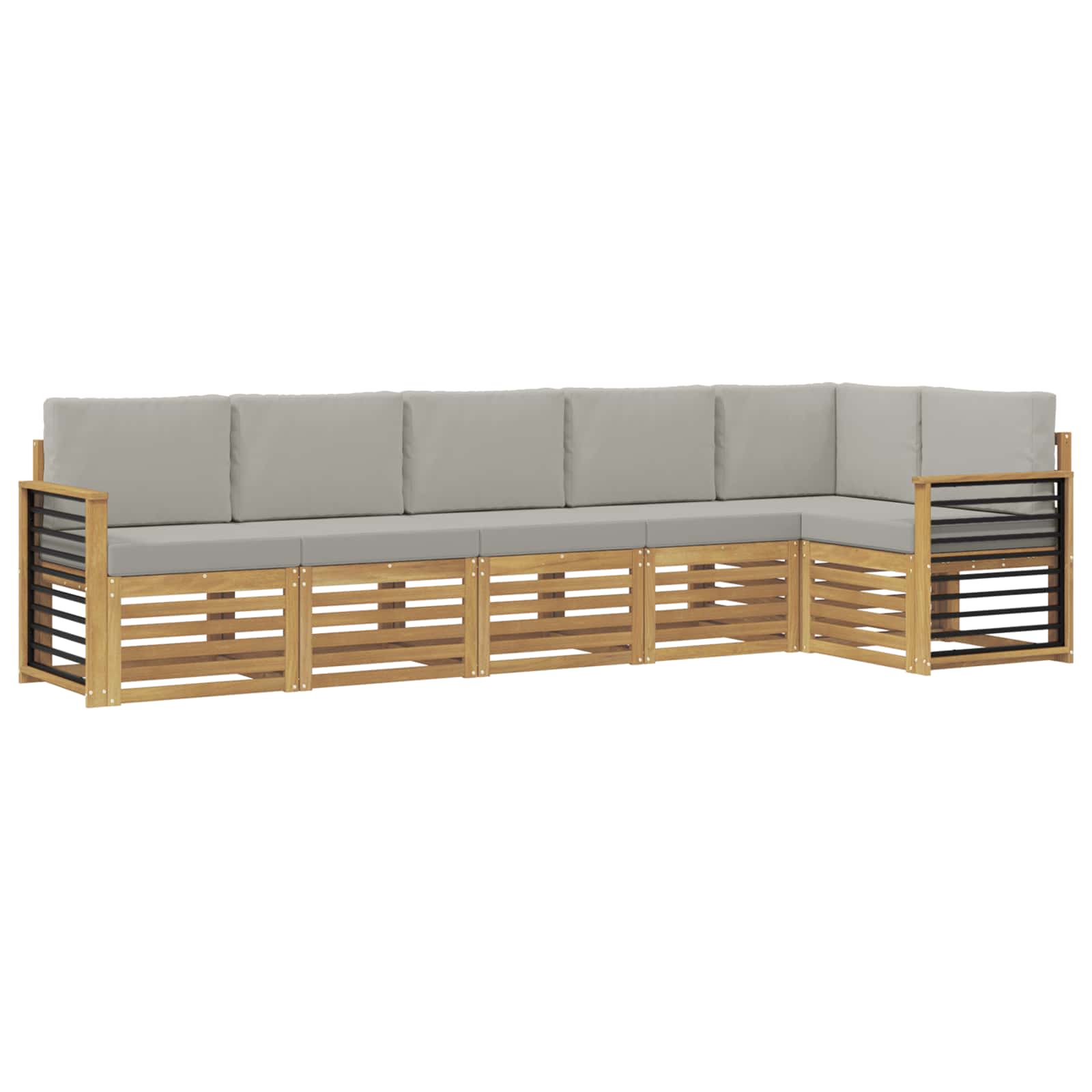 Set vanjskih sofa 6 pcs Bijela i svjetlosiva