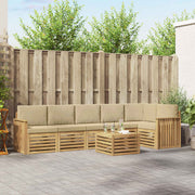 Set vanjskih sofa 7 kom. Bijela i bež Poliester 59 x 59 x 37 cm
