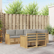 Set vanjskih sofa 7 kom. Bijela i svjetlosiva Poliester 247 x 128,5 x 73 cm