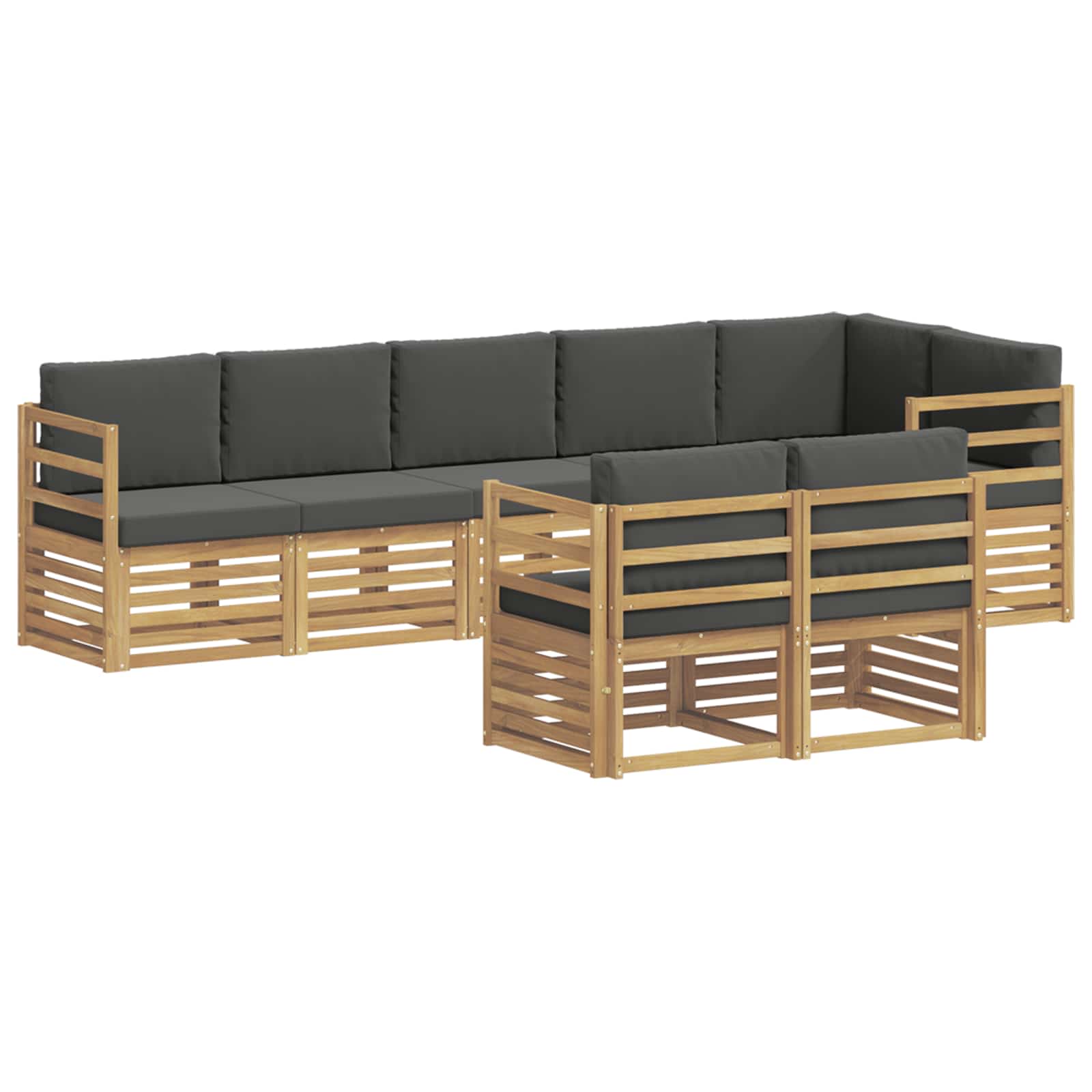 Set vanjskih sofa 8 pcs Bijela i antracit 304 x 126,5 x 73 cm