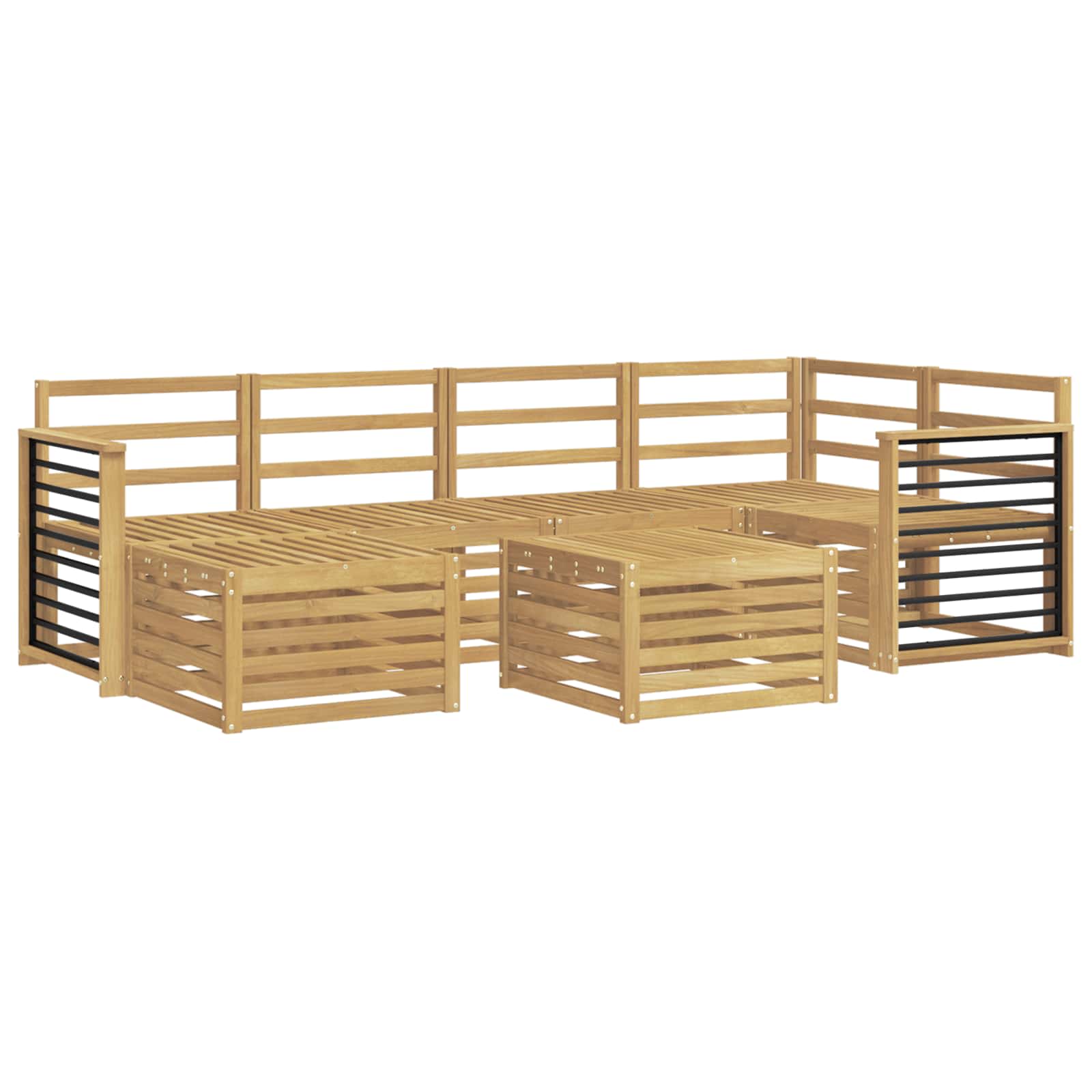 Set vanjskih sofa 7 kom. Bijela Poliester