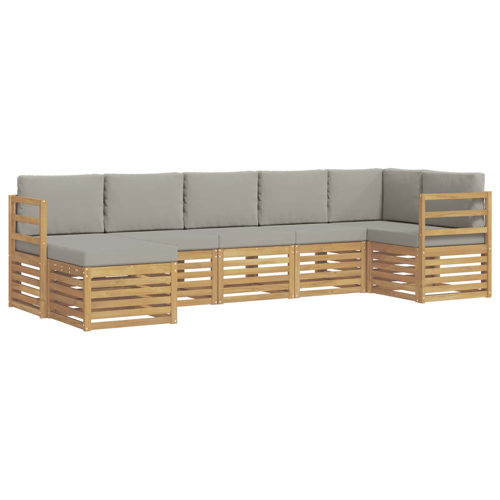 Set vanjskih sofa 7 pcs Bijela i svjetlosiva
