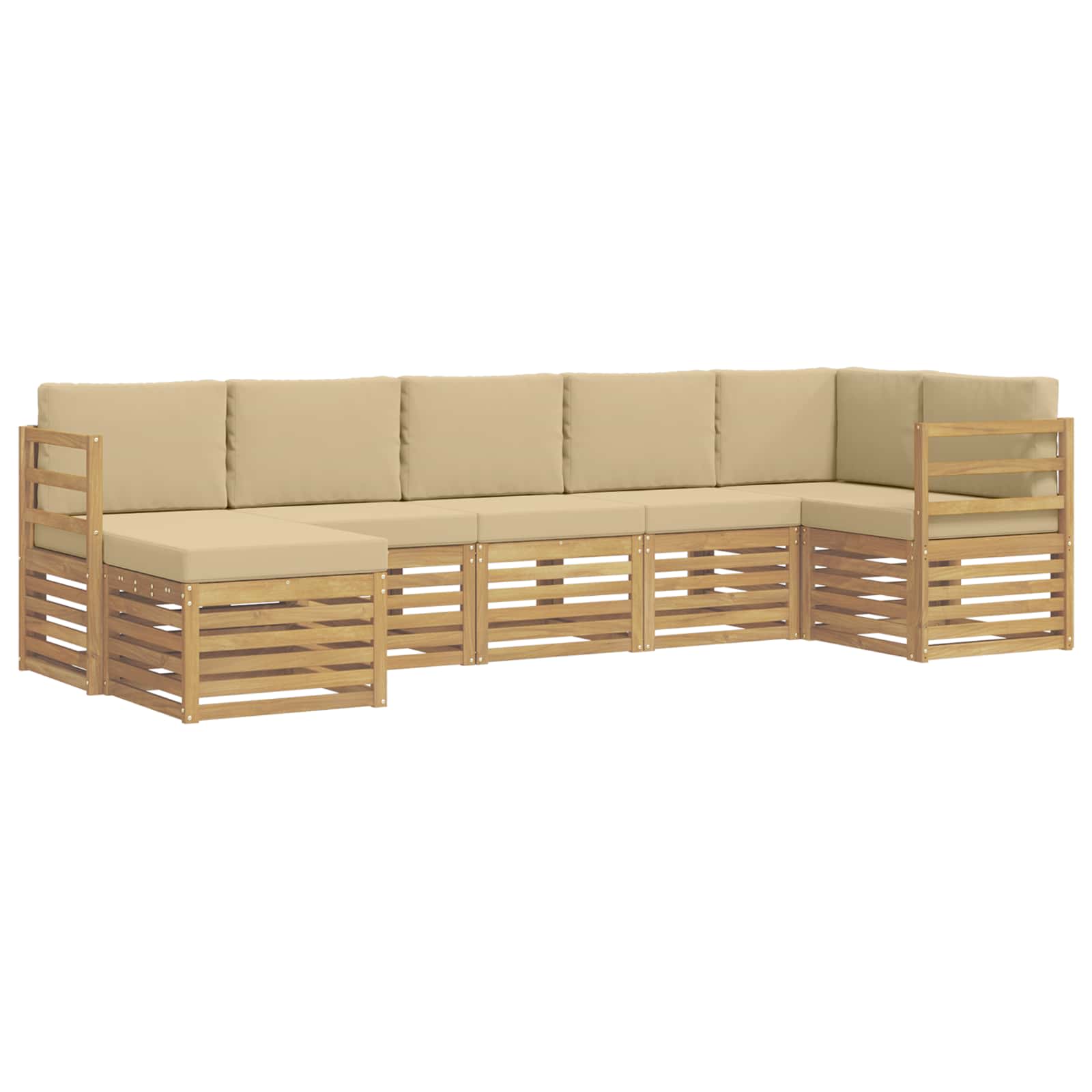 Set vanjskih sofa 7 pcs Bijela i bež