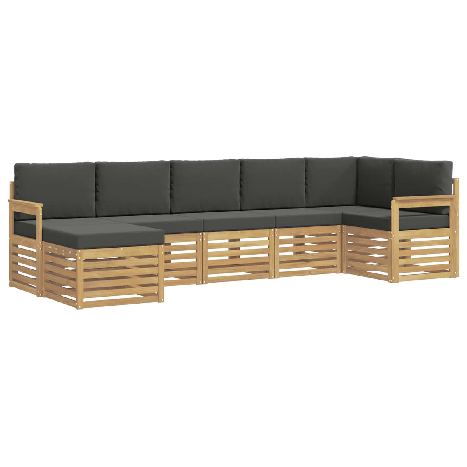 Set vanjskih sofa 7 pcs Bijela i antracit