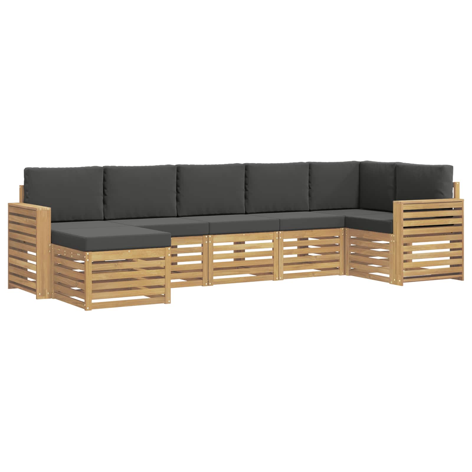 Set vanjskih sofa 7 pcs Bijela i antracit