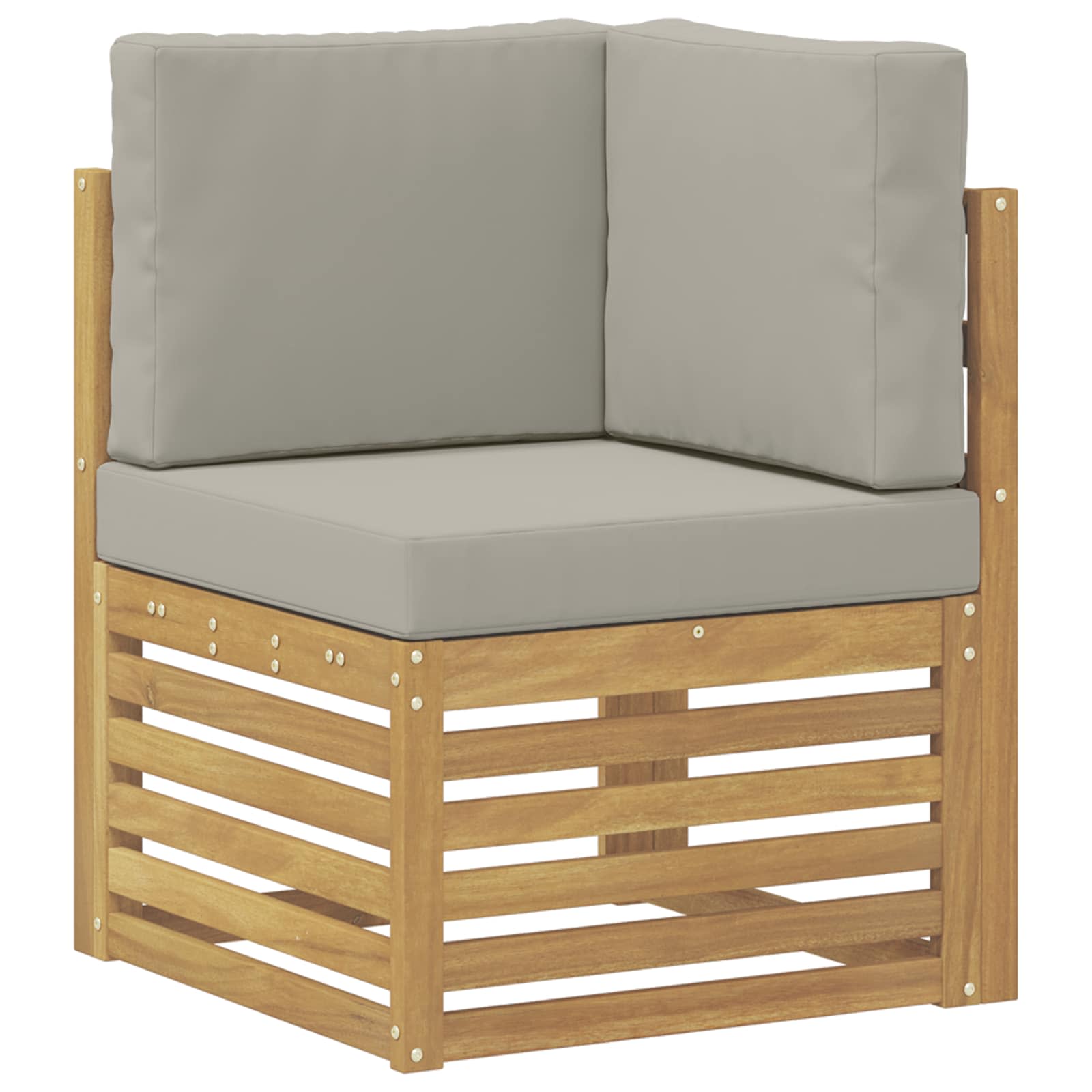 Set vanjskih sofa 7 pcs Bijela i svijetlosiva 59 x 59 x 37 cm