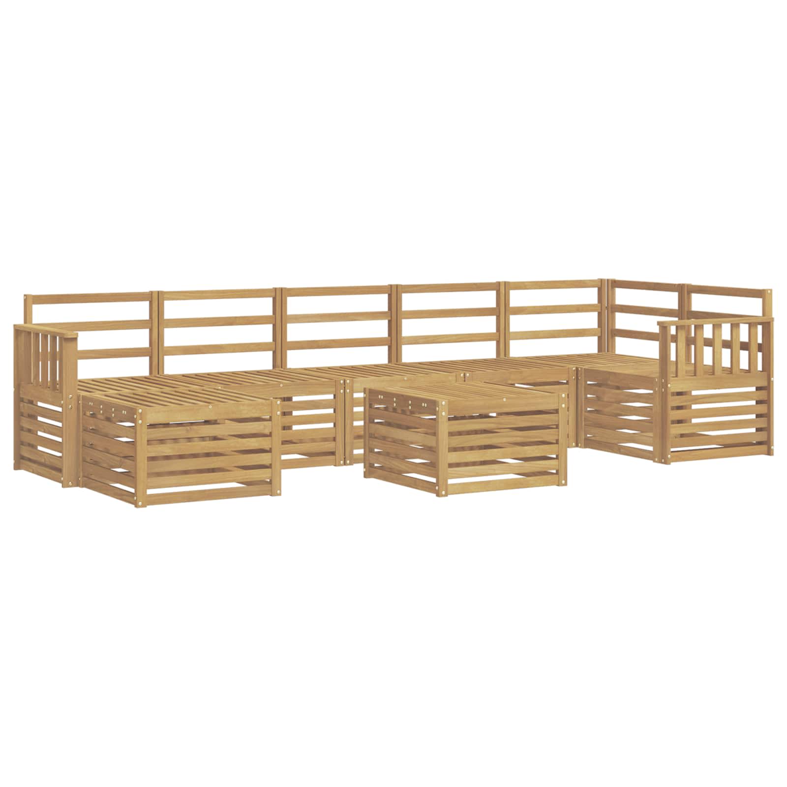 Set vanjskih sofa 8 pcs Bijela 59 x 59 x 37 cm