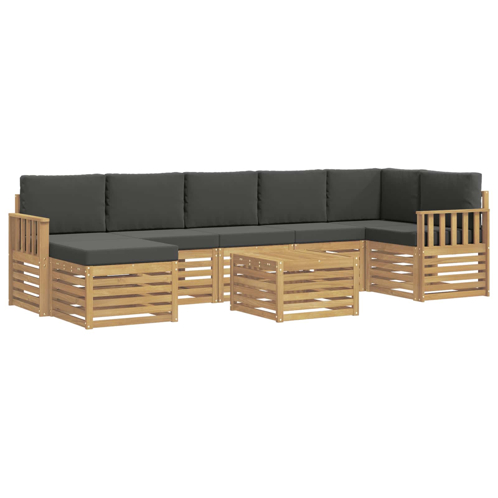 Set vanjskih sofa 8 pcs Bijela i antracit 59 x 59 x 37 cm